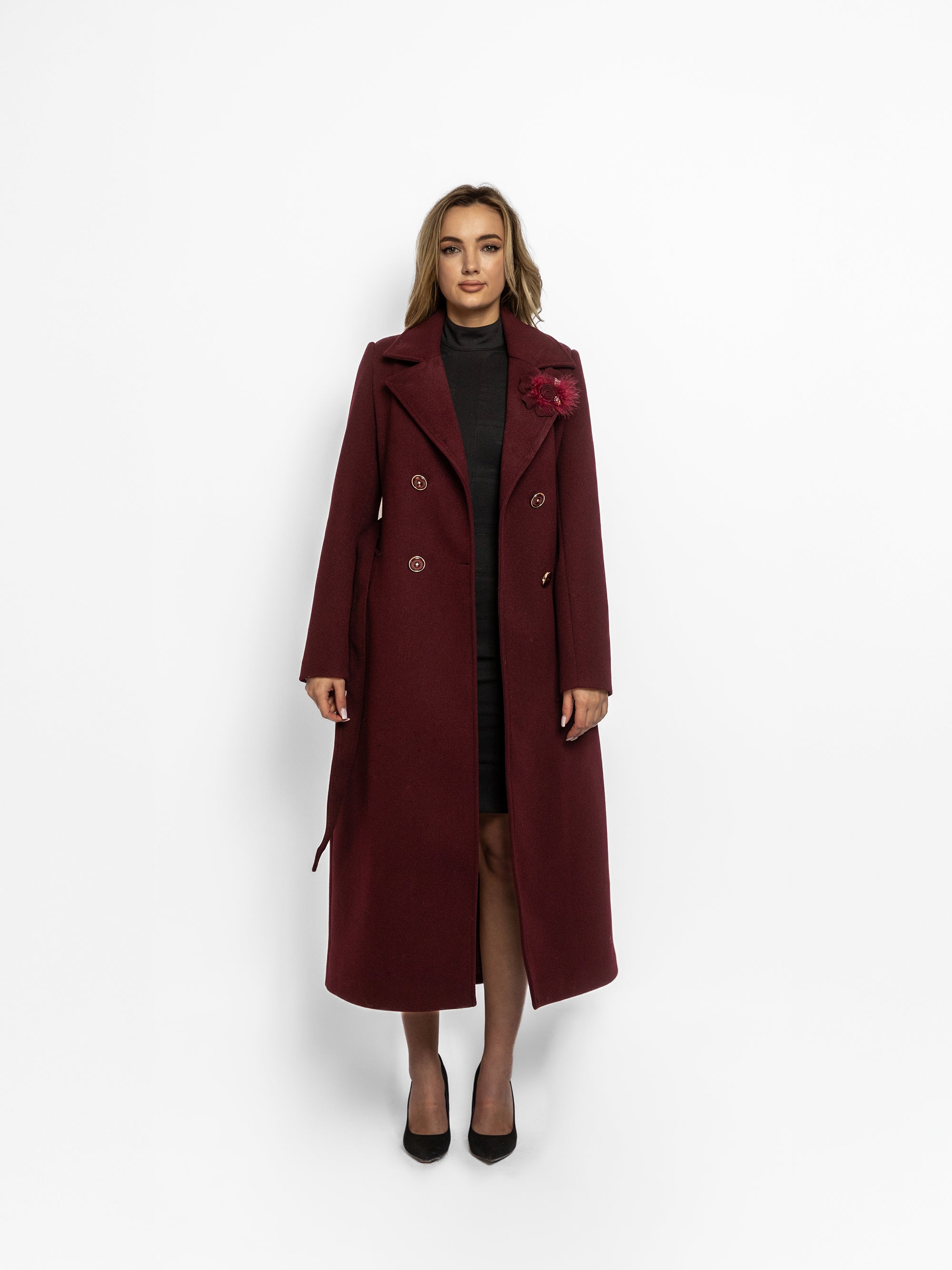 Palton "Royal Betty", Burgundy