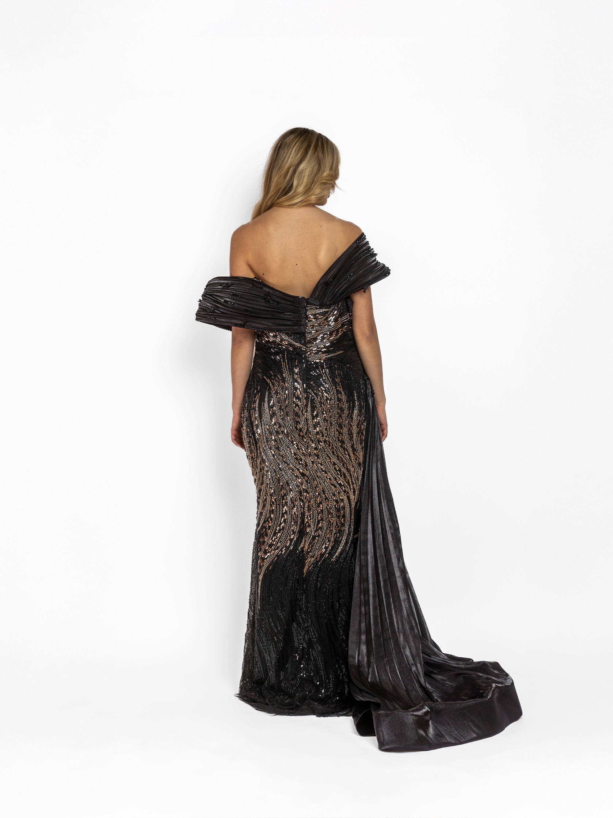 Rochie Lunga "Anemona Luxury", Neagra