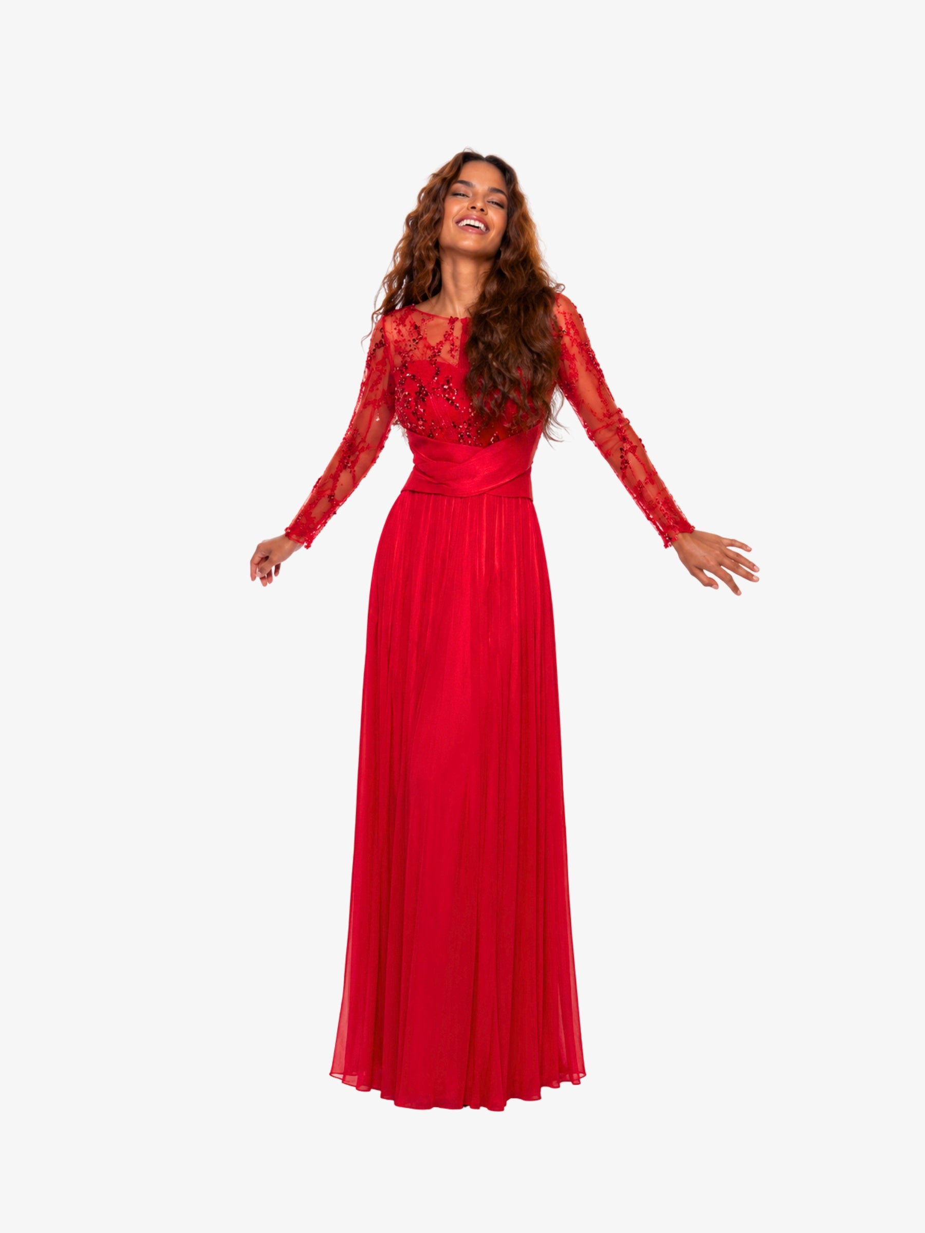 Rochie Lunga “Christine”, Rosu
