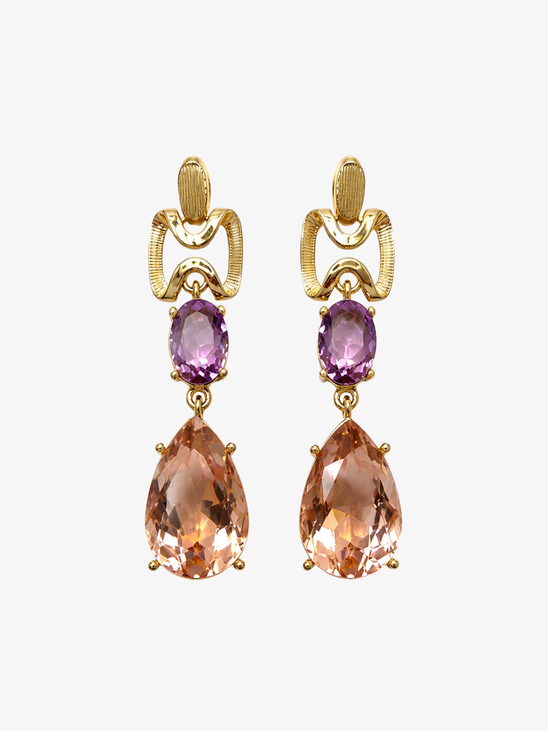 Cercei Luxury “Maison Elise”, cu Cristale Orange