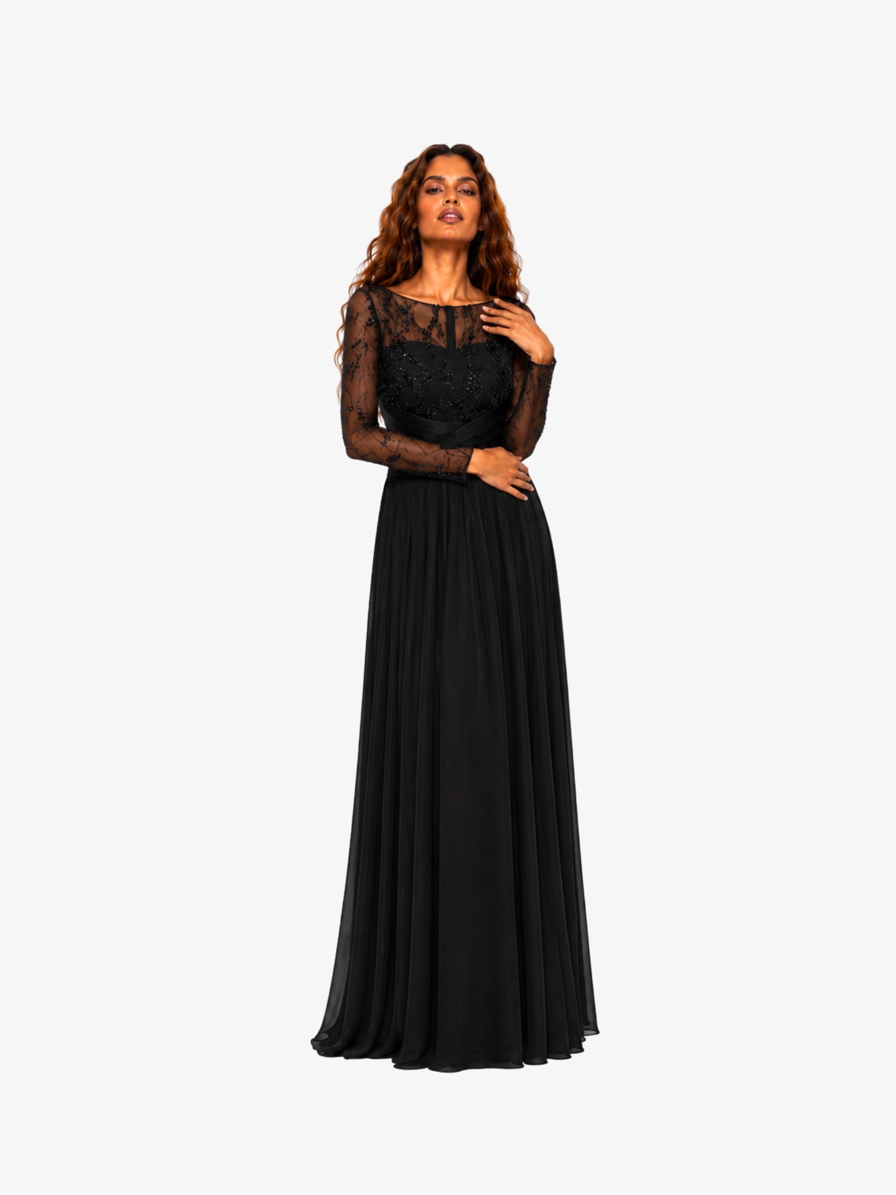 Rochie Lunga “Christine”, Negru