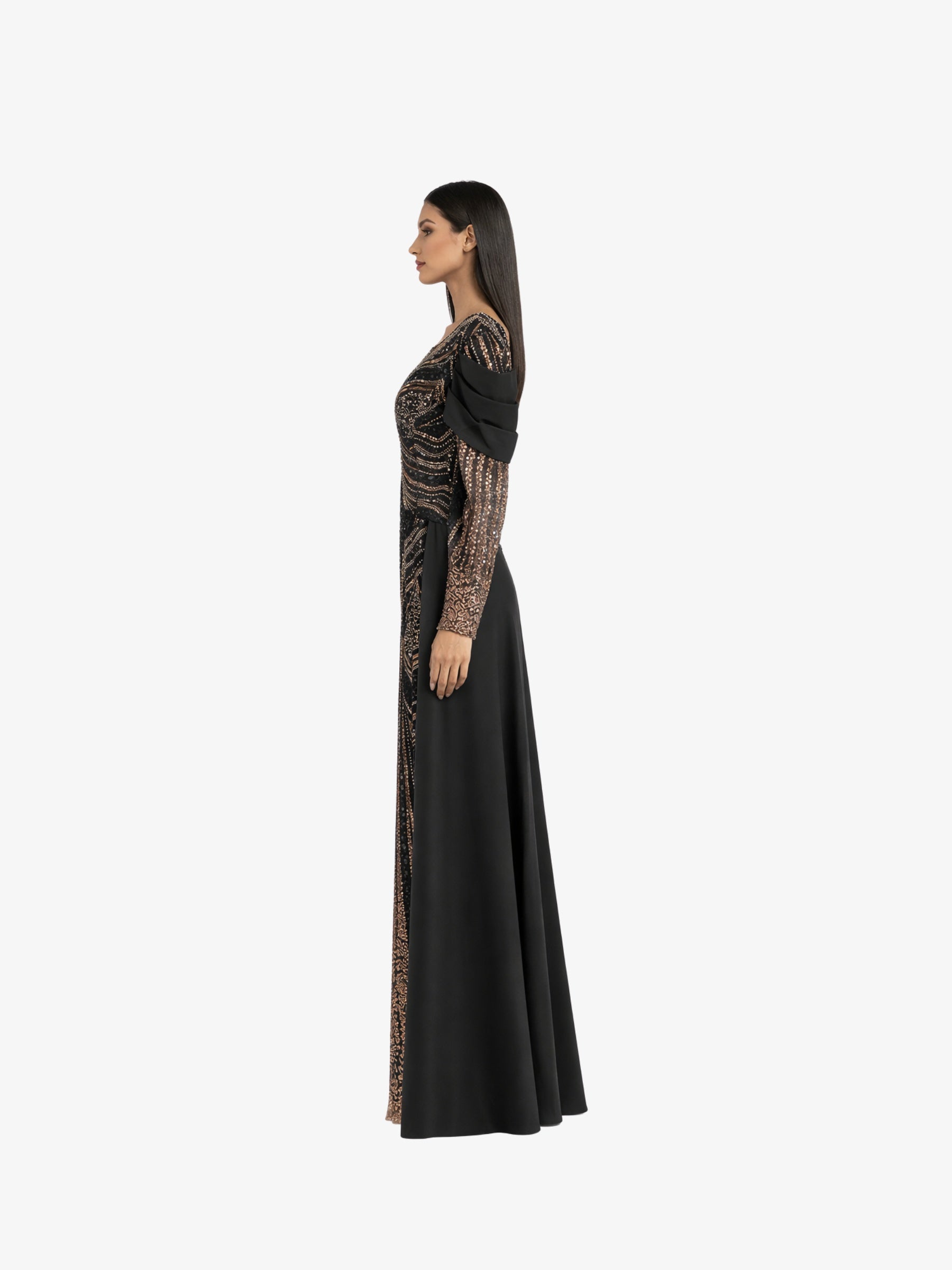 Rochie Lunga "Hecuba", Negru