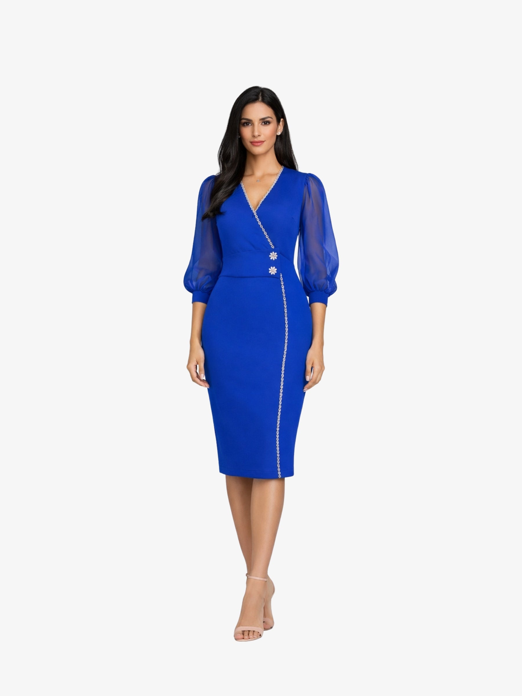 Rochie Midi “Elisa”, Albastru