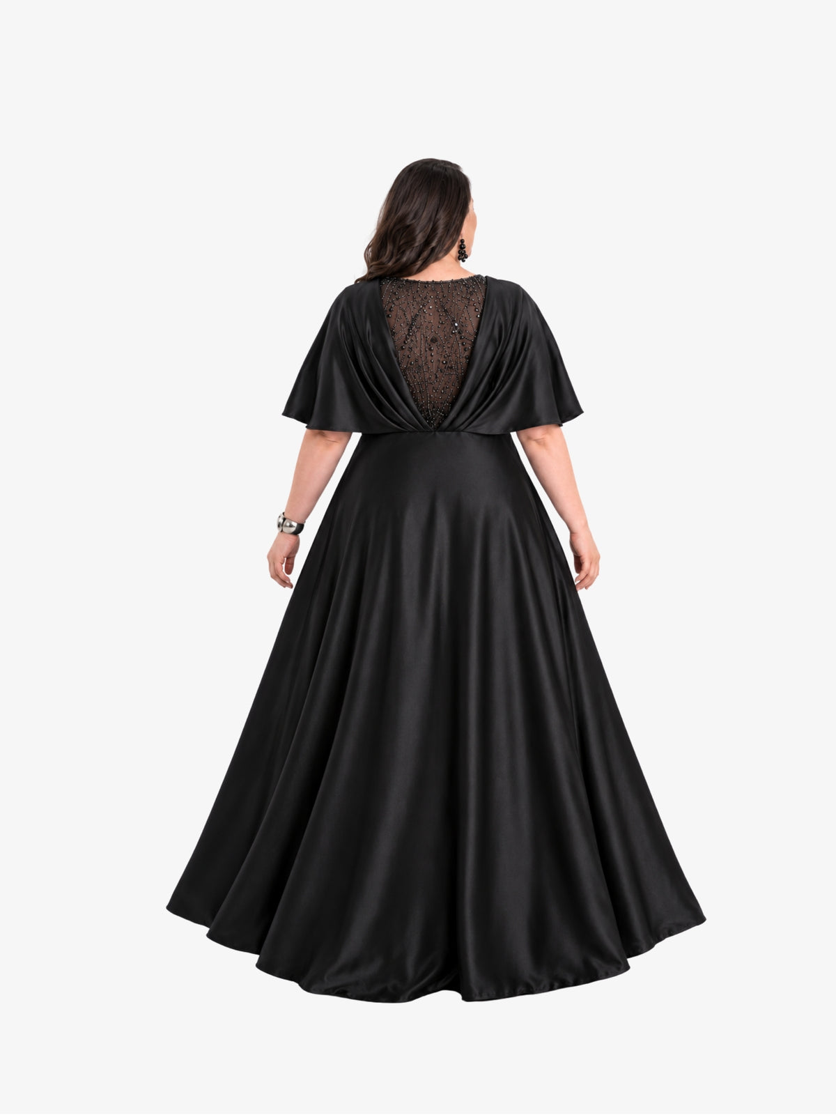 Rochie Eleganta Plus Size “Nerissa”, Negru