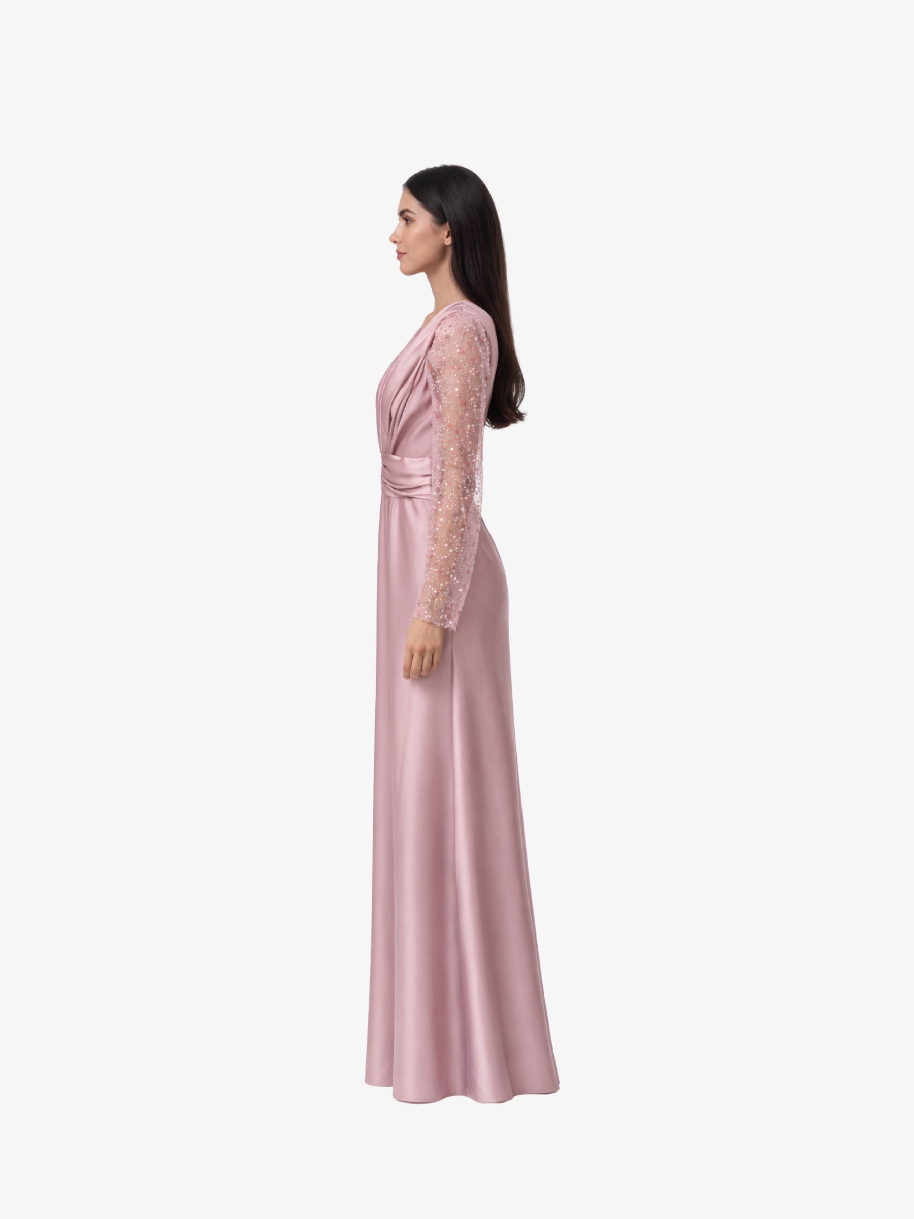 Rochie Lunga “Bellise”, Roz