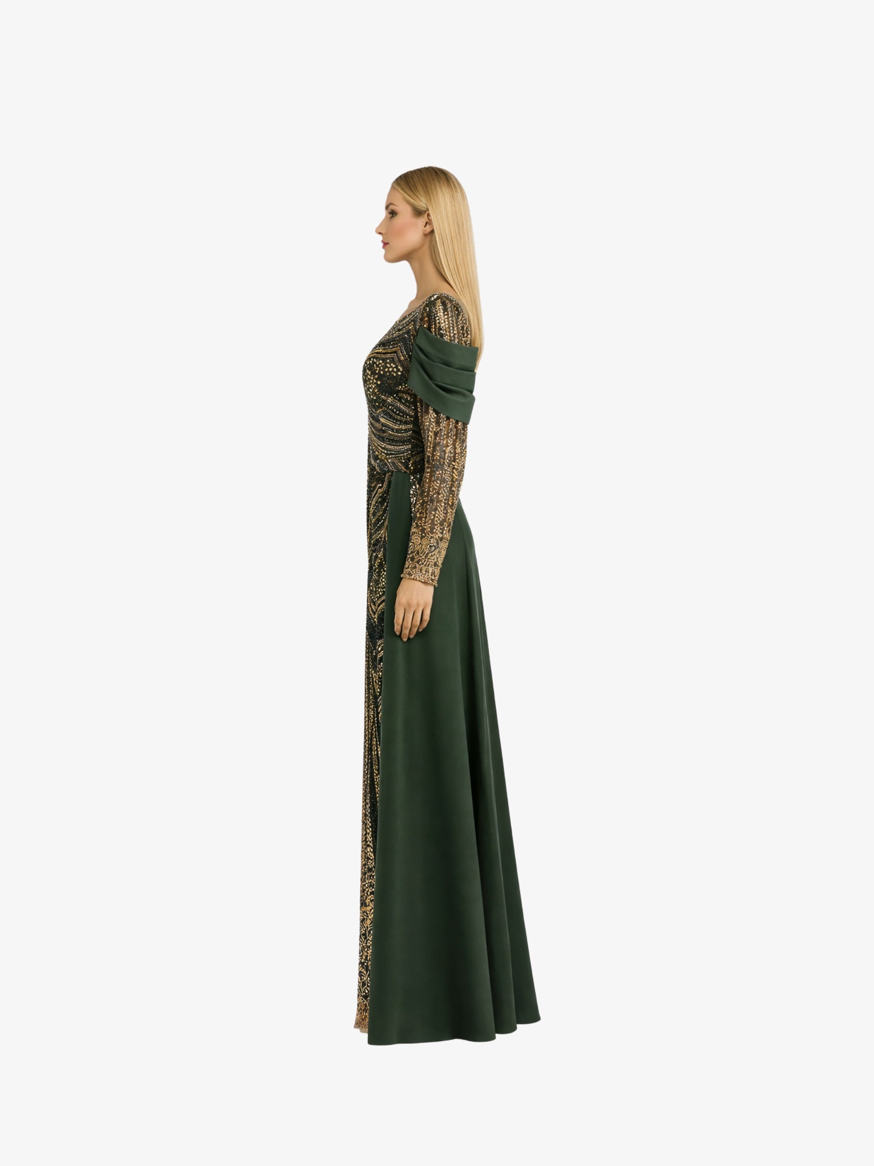 Rochie Lunga "Hecuba", Verde