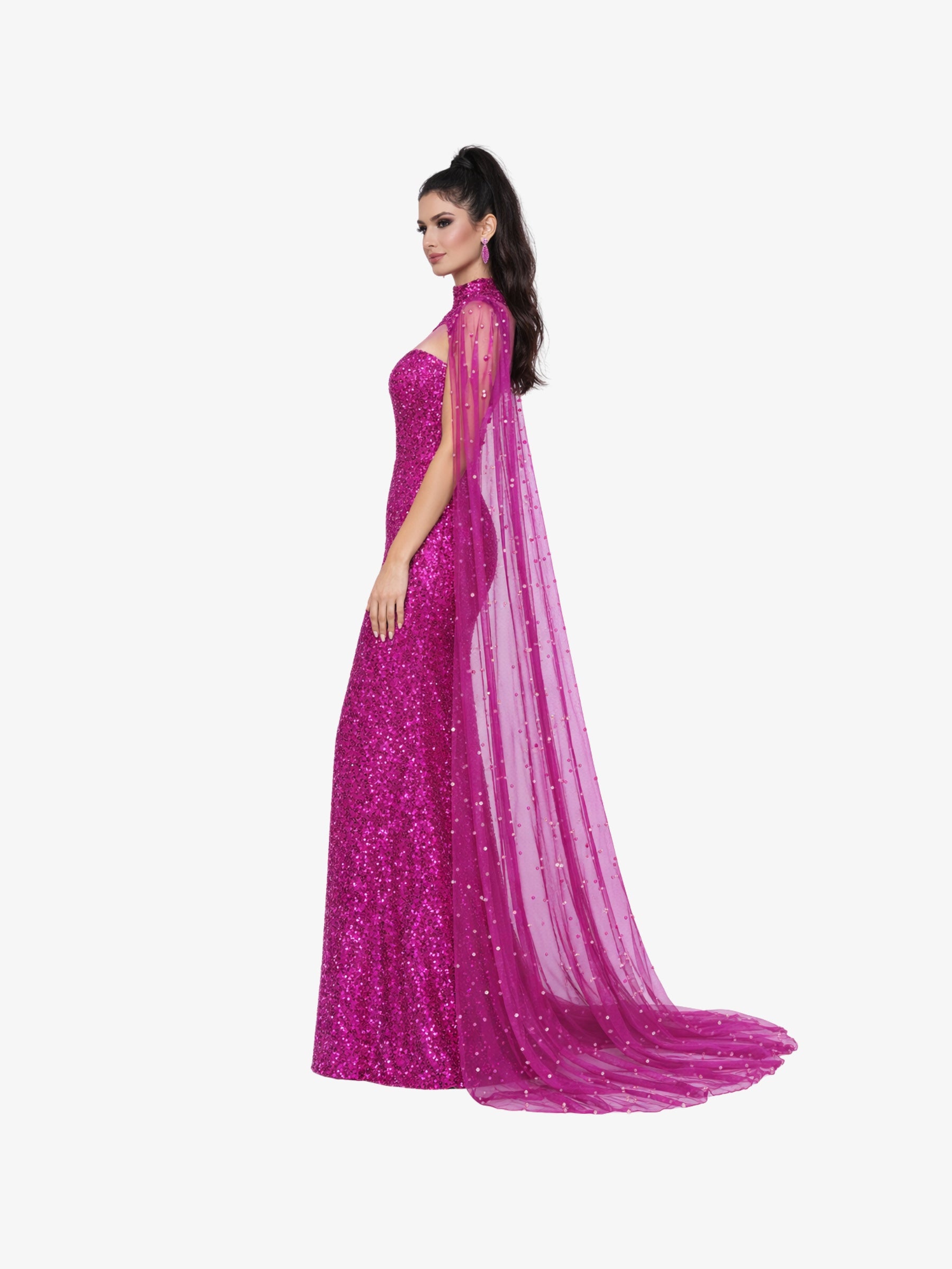 Rochie Lunga “Altesa”, Fuchsia