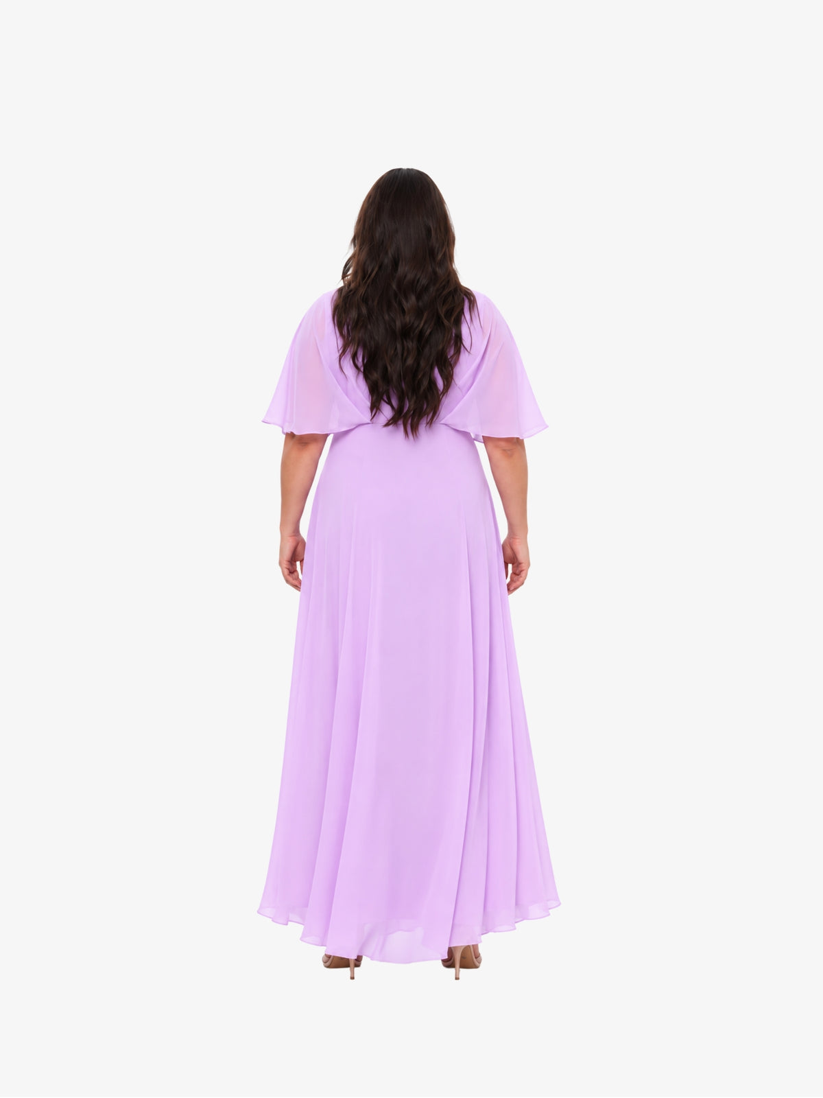Rochie Eleganta Plus Size “Lavanderia”, Lila Pastel
