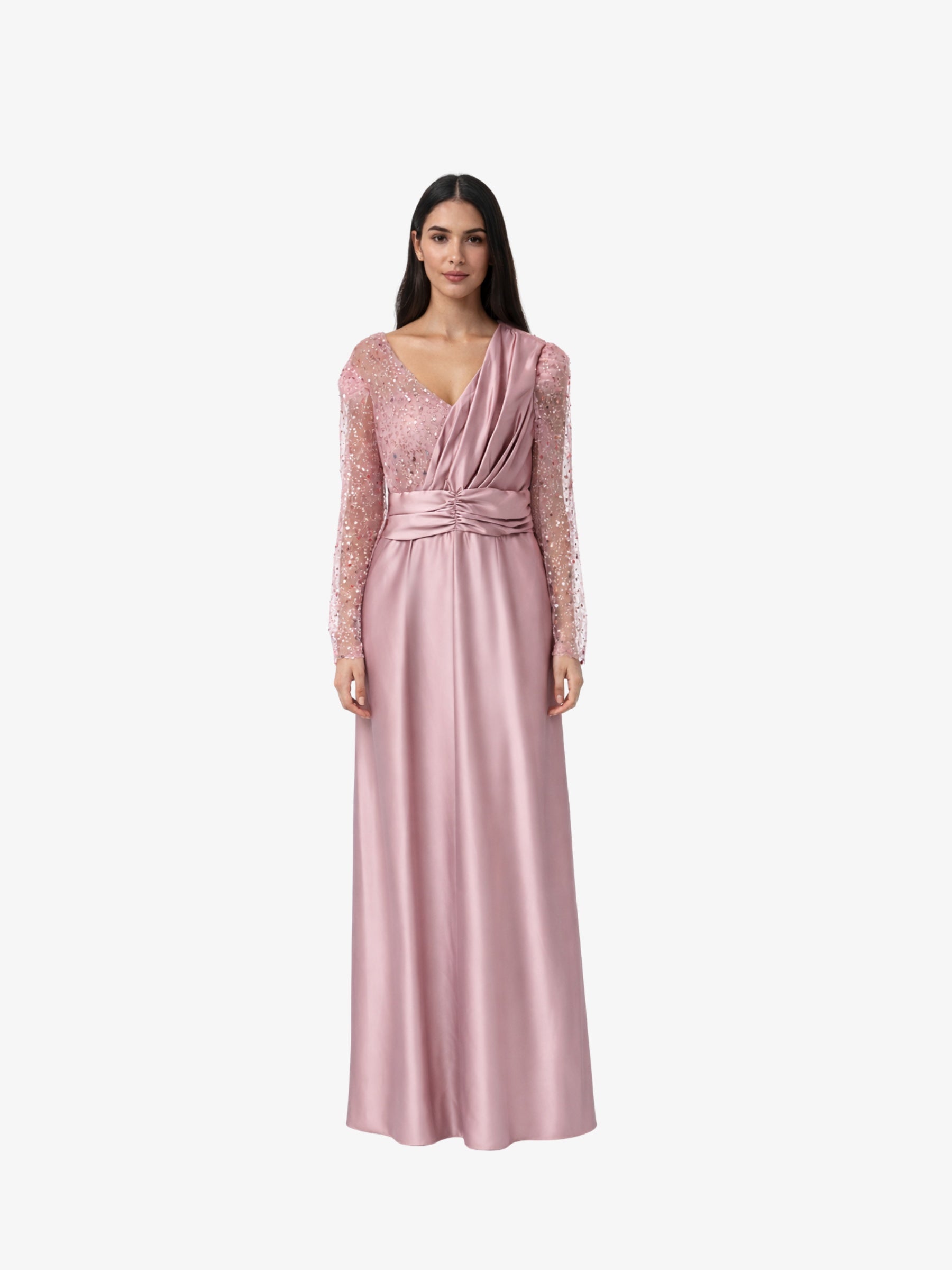 Rochie Lunga “Bellise”, Roz