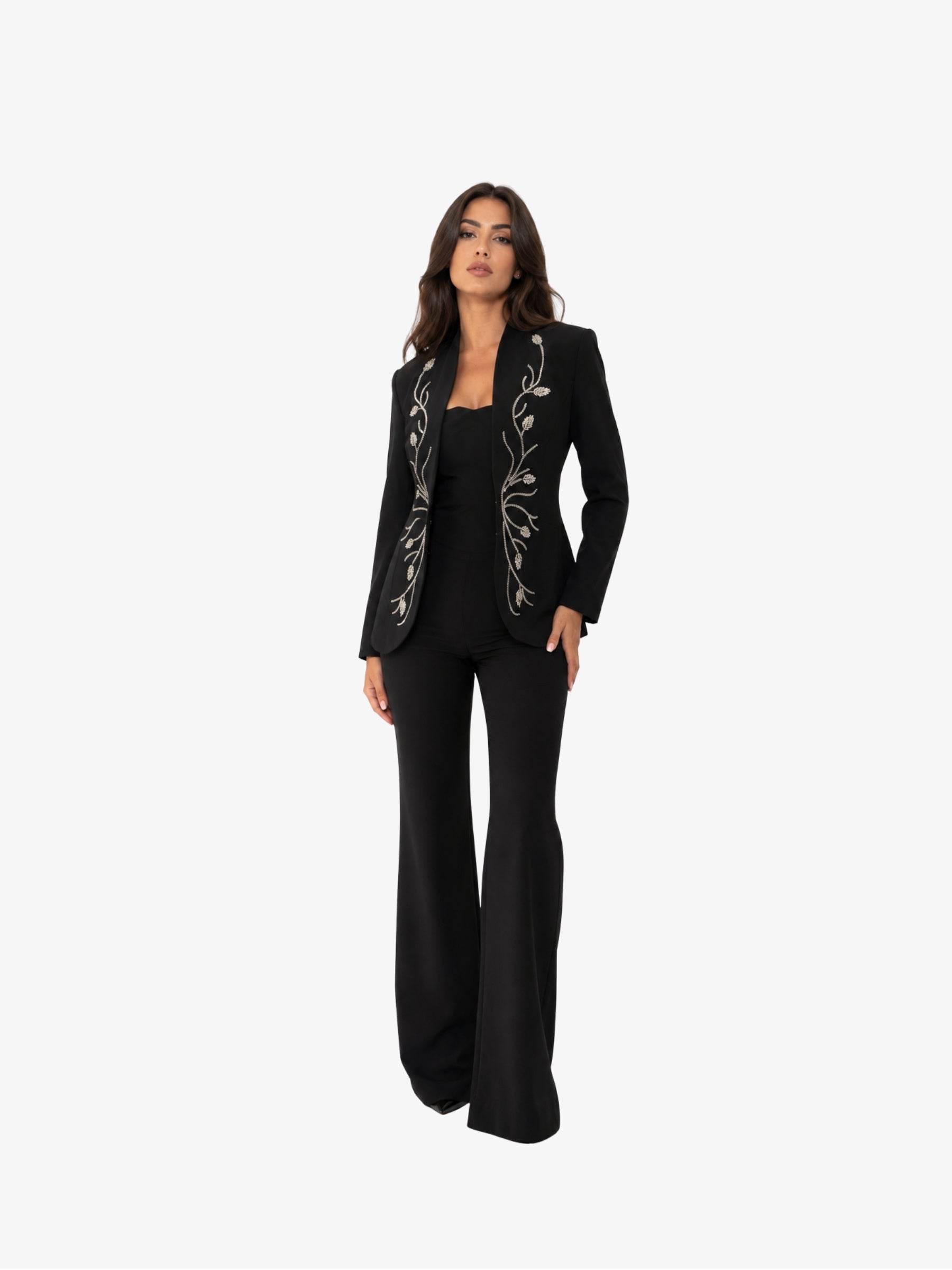 Costum Elegant din 3 Piese, Negru