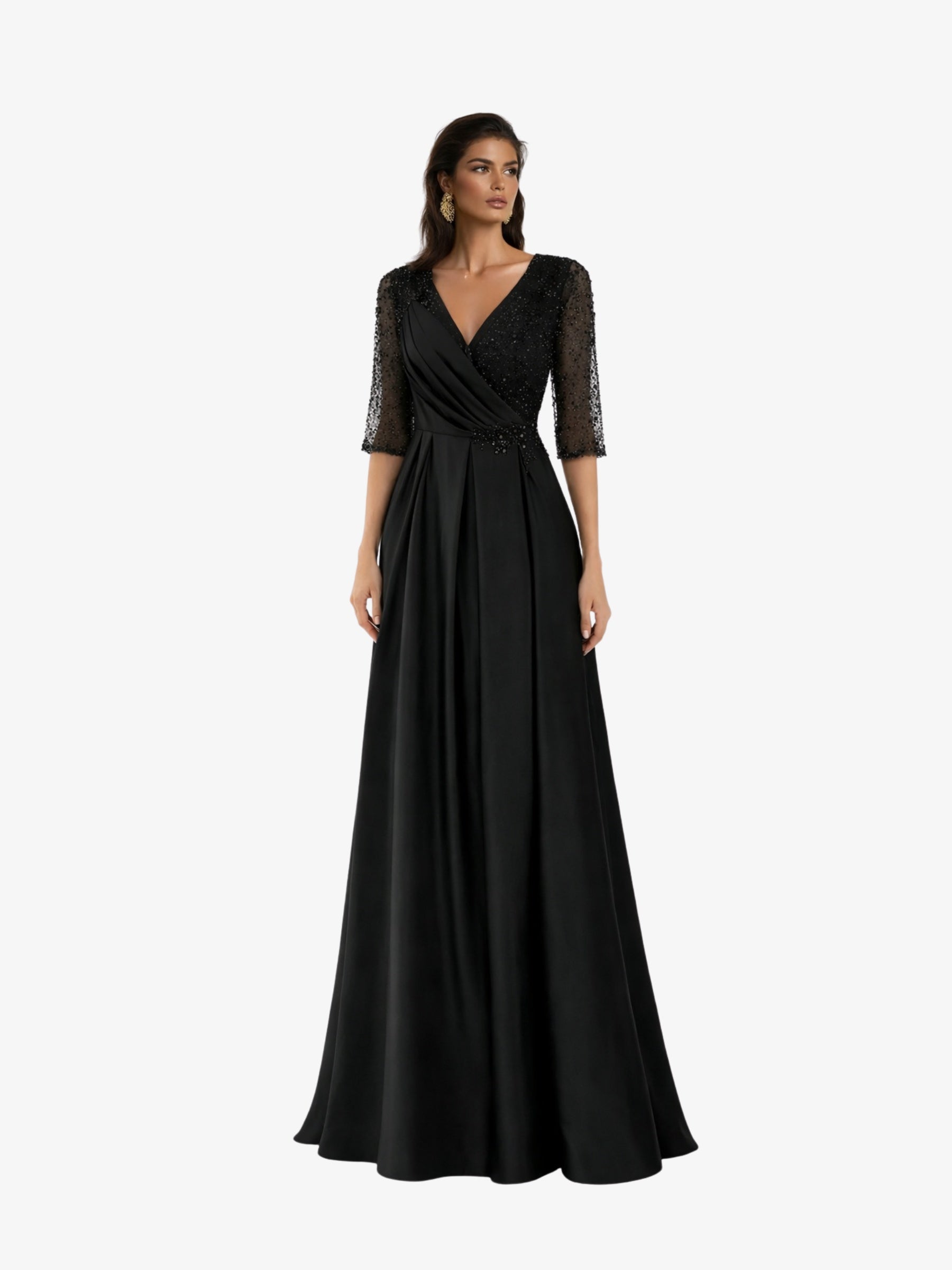 Rochie Lunga “Zaira”, Negru