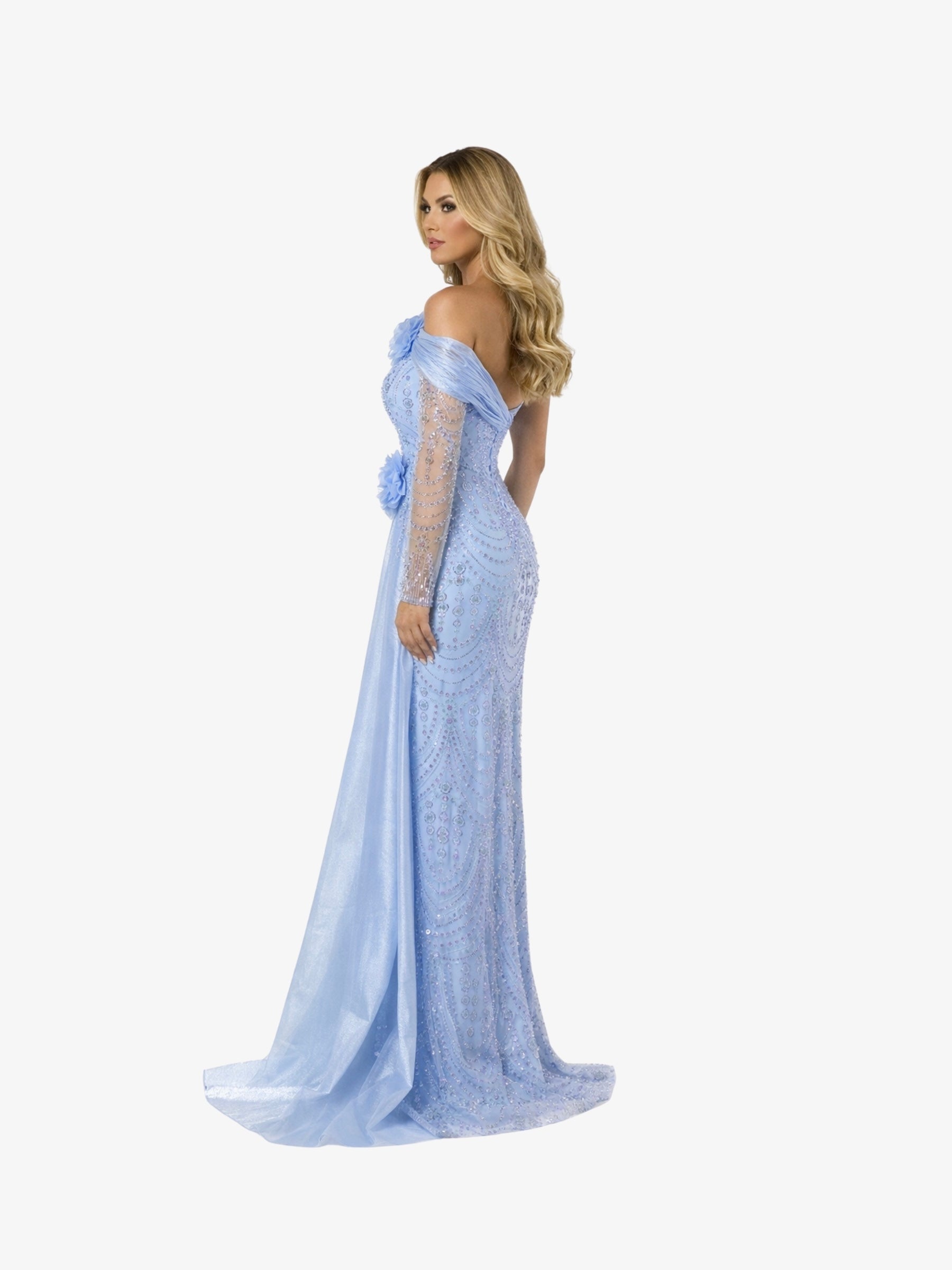 Rochie Lunga "Anastasia", Albastra