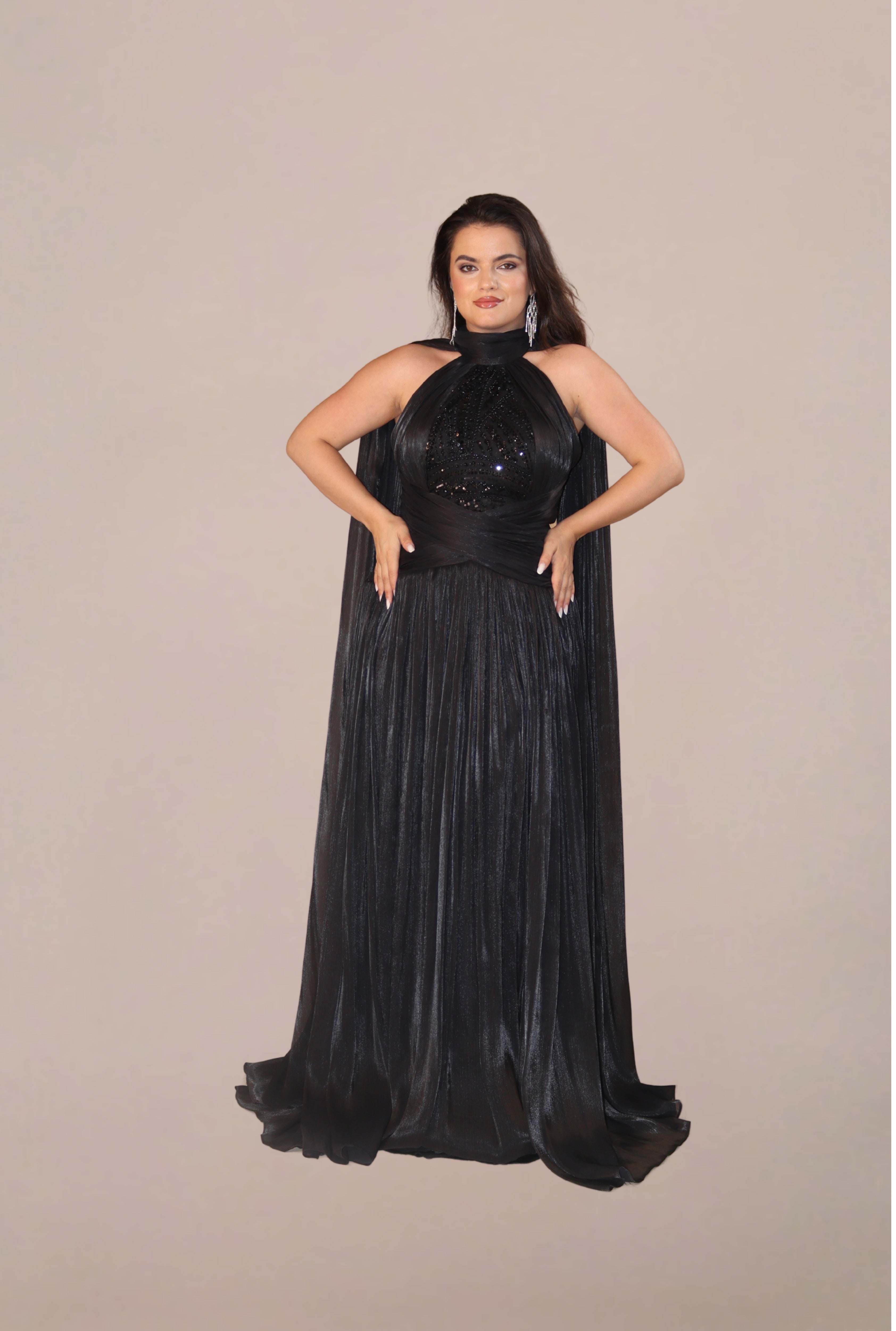Rochie Lunga “Agatha”, Negru