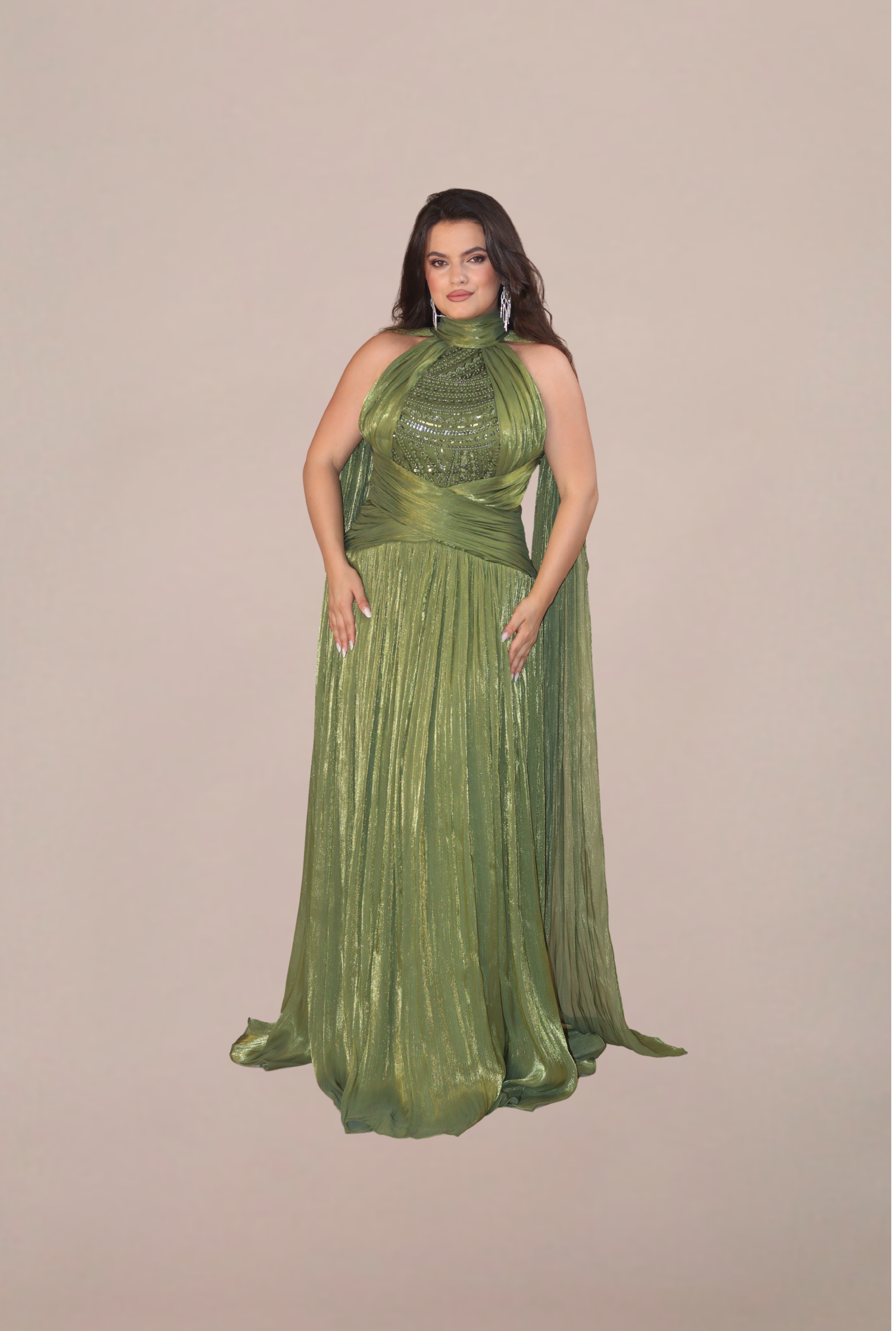 Rochie Lunga “Agatha”, Verde