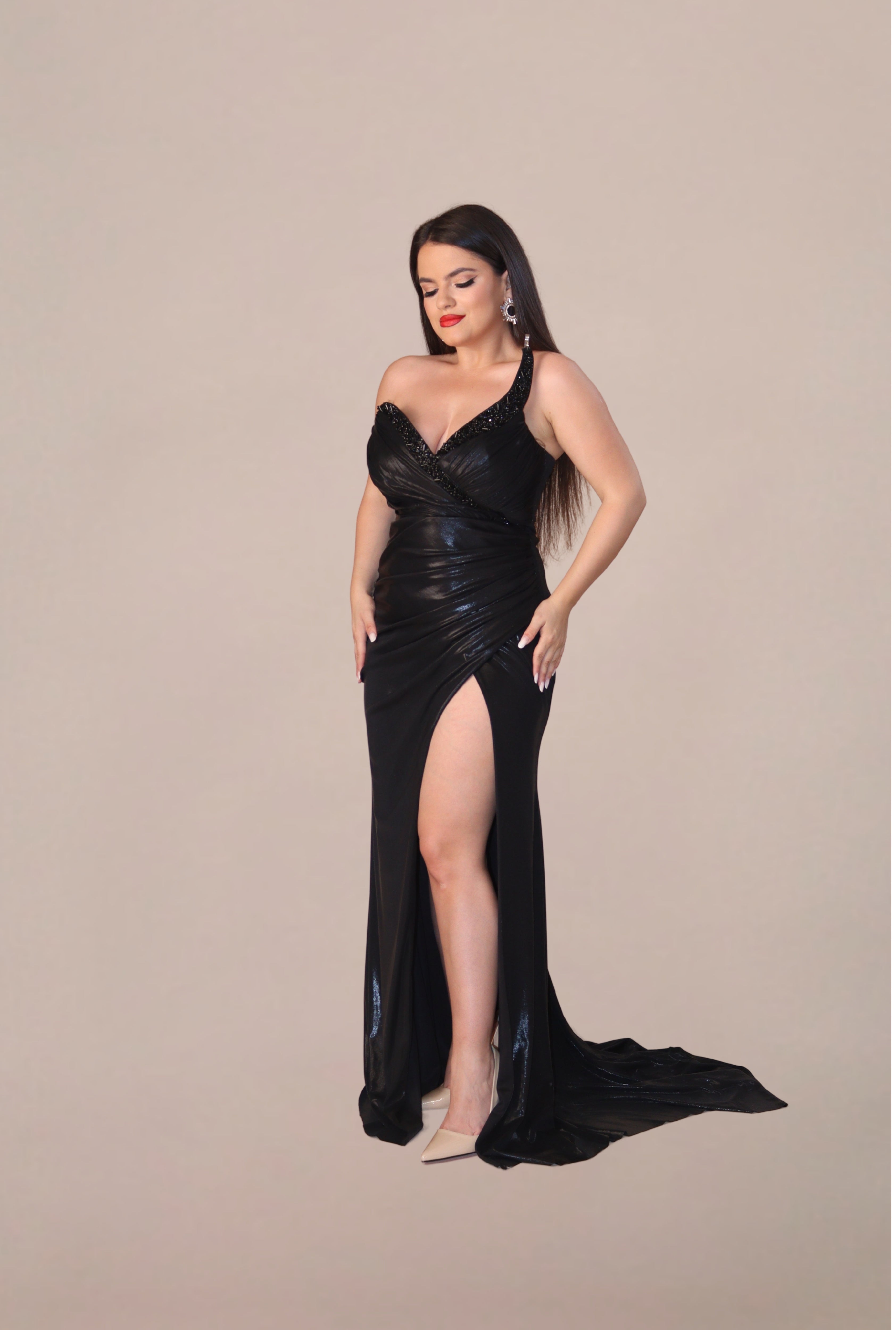 Rochie Lunga "Zaira", Negru