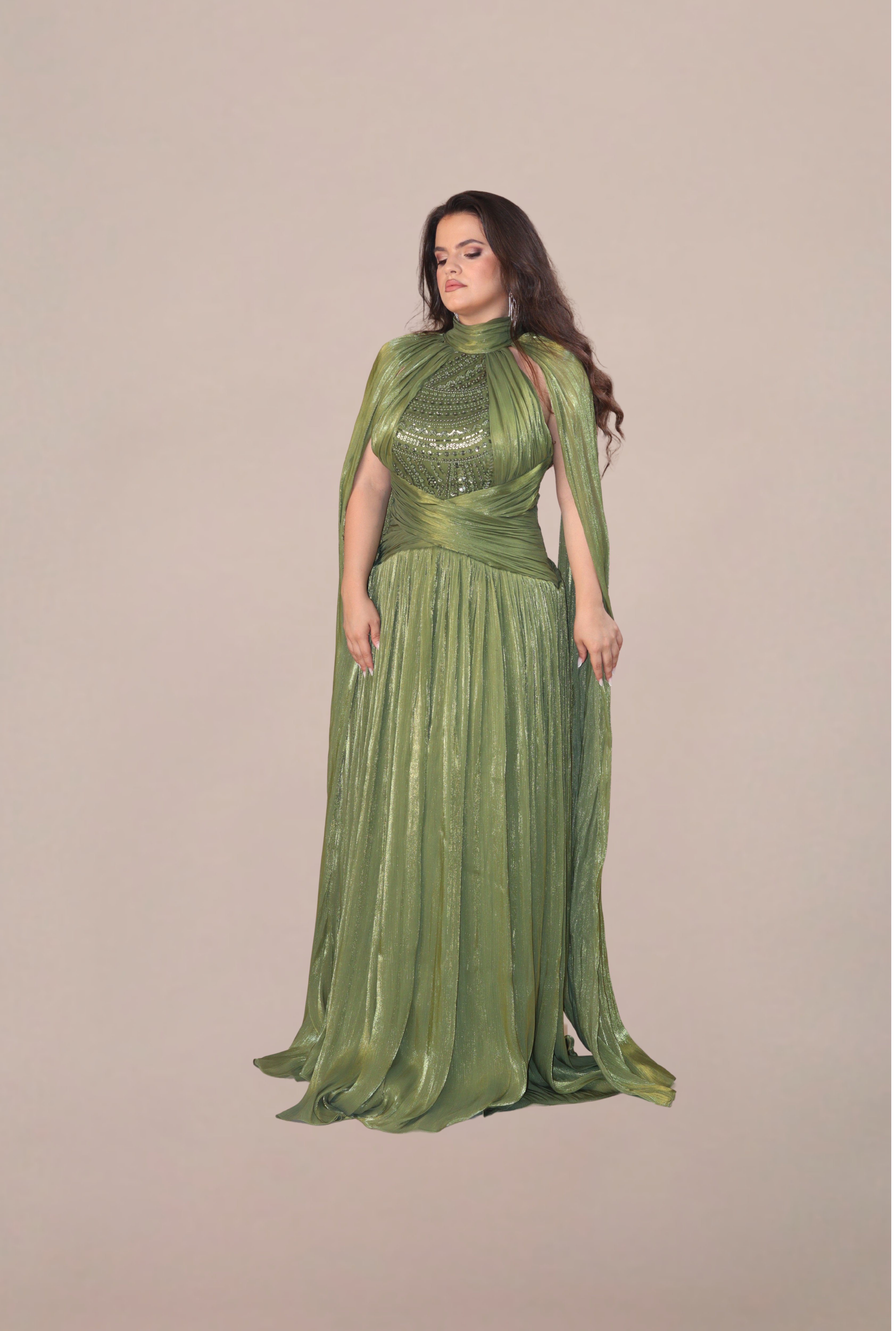 Rochie Lunga “Agatha”, Verde