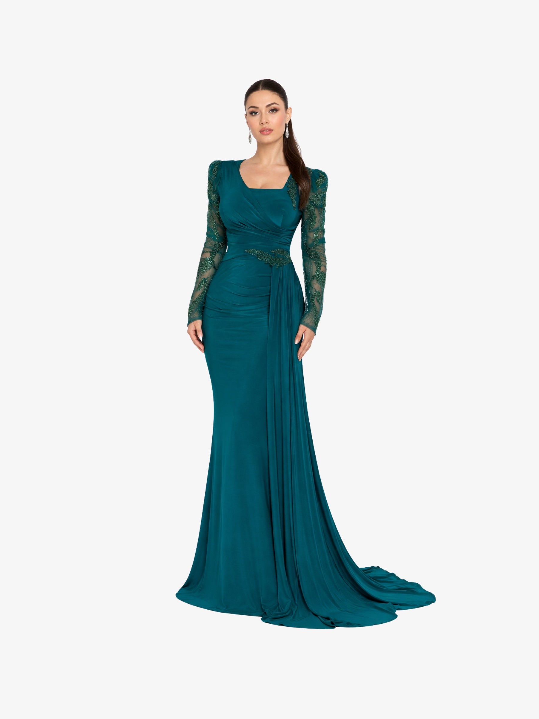 Rochie Lunga "Alezeea", Verde