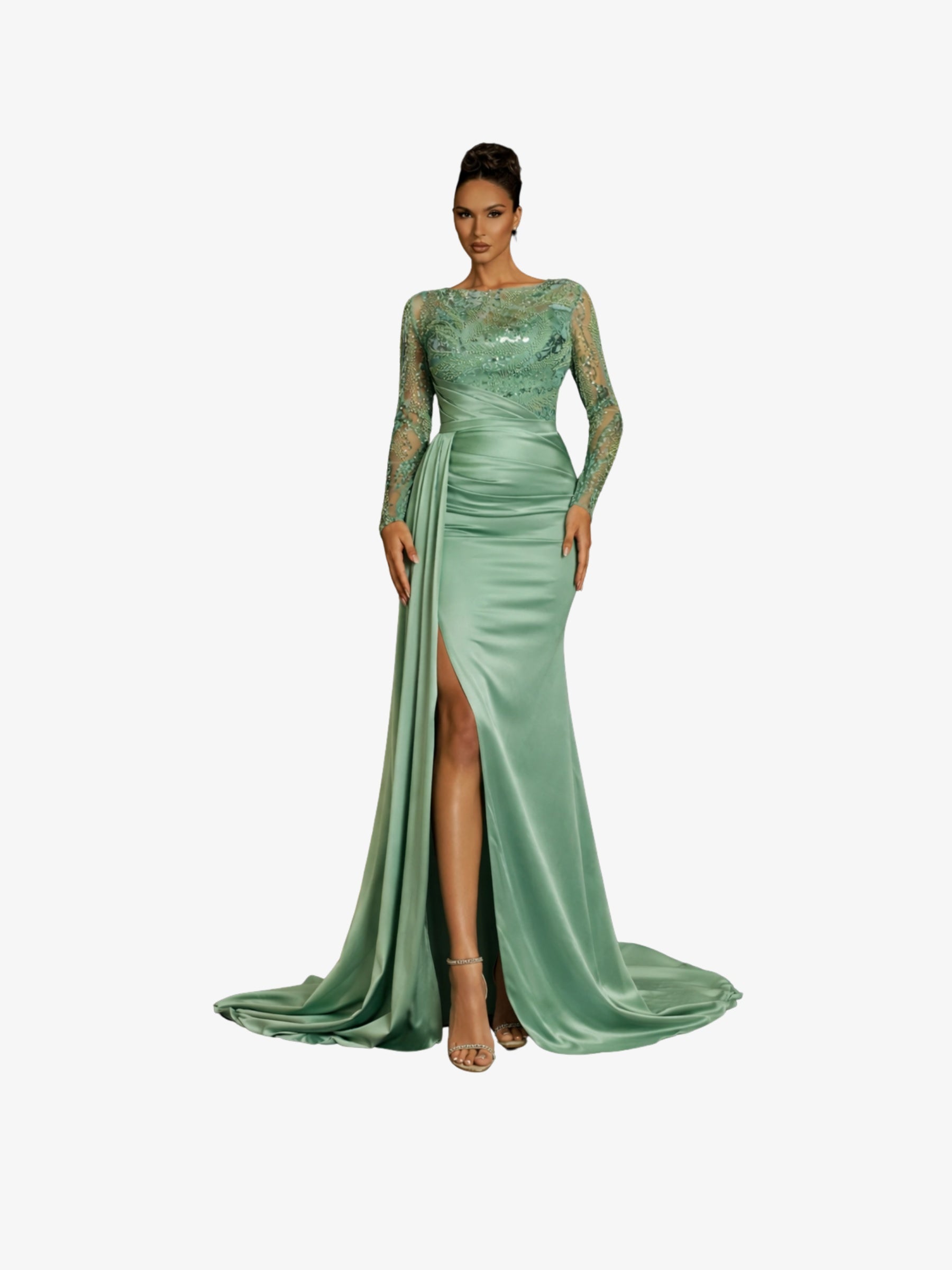 Rochie Lunga "Karla", Turcoaz