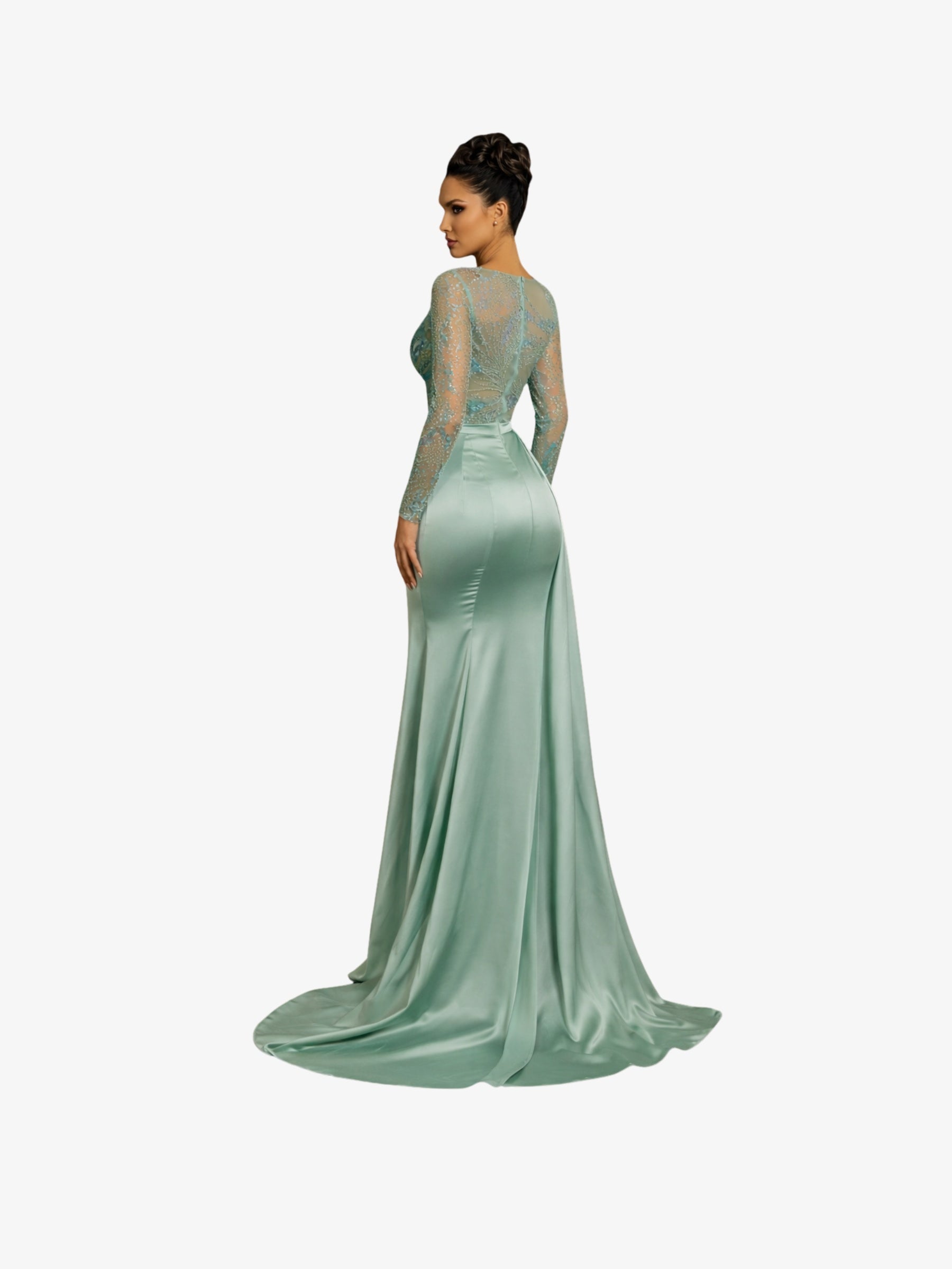 Rochie Lunga "Karla", Turcoaz