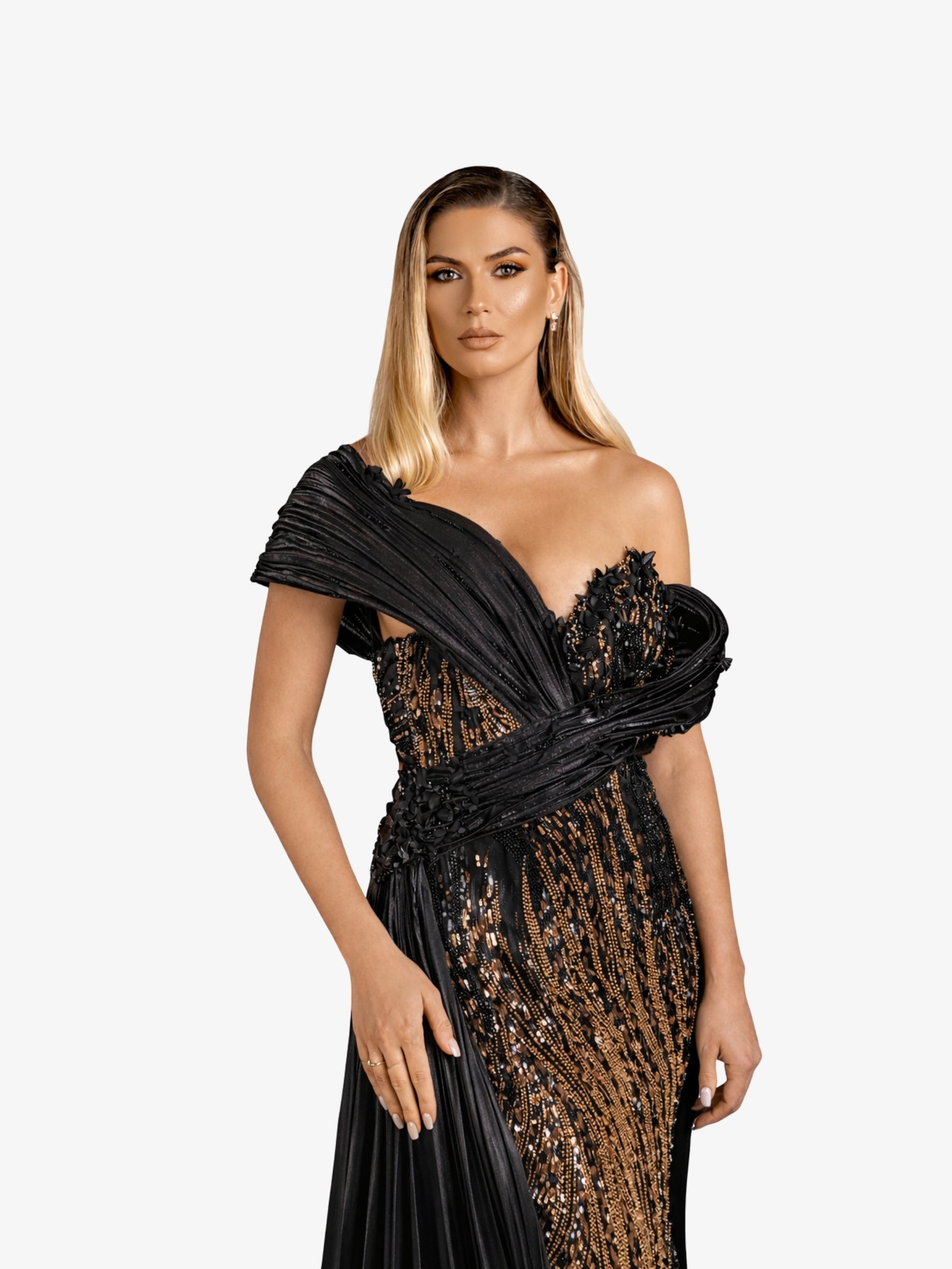 Rochie Lunga "Anemona Luxury", Neagra