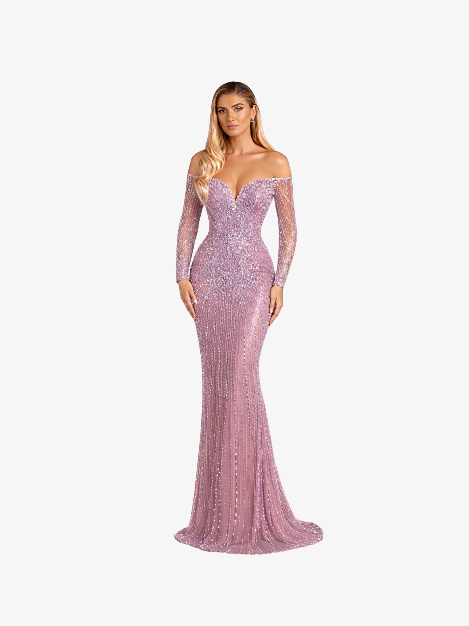 Rochie Lunga "Christal" Lila, Trena Detasabila
