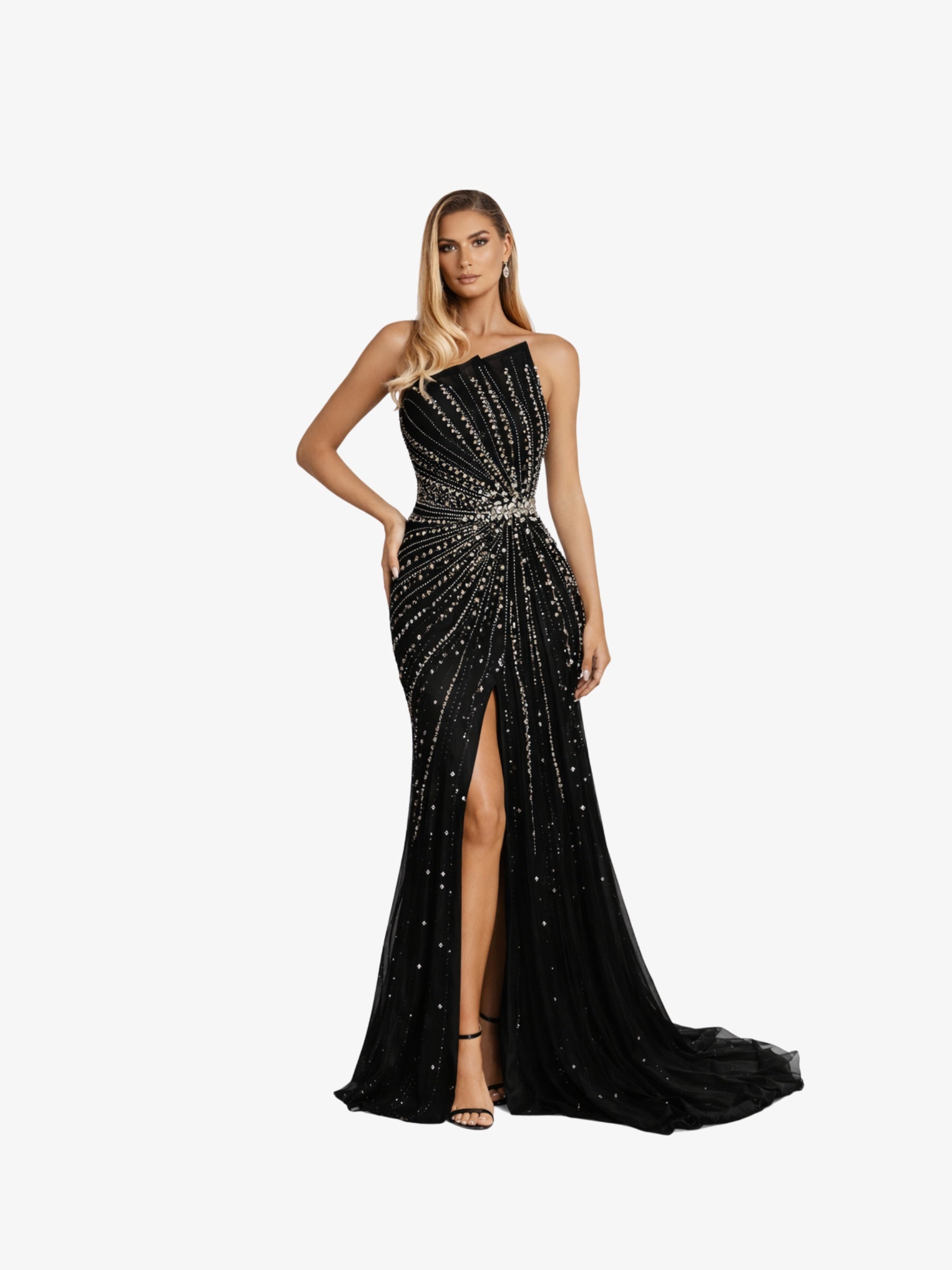 Rochie Lunga "Velorya Luxury", Neagra