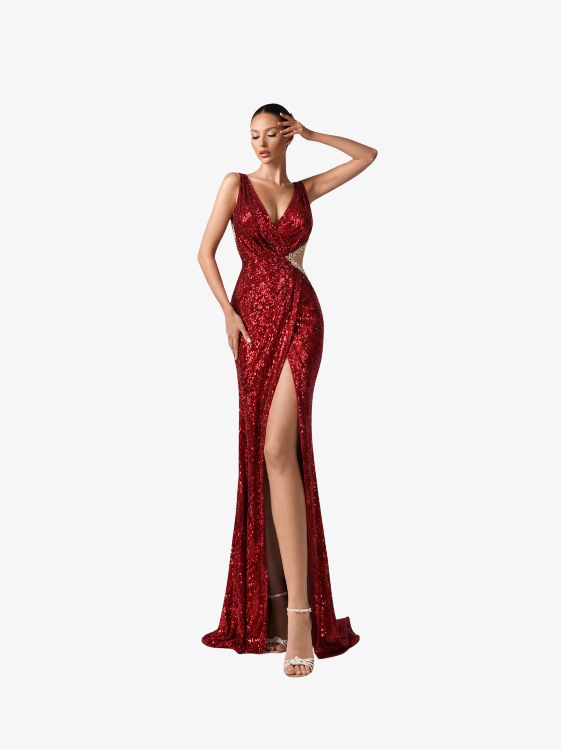 Rochie Lunga "Vera", Burgundy