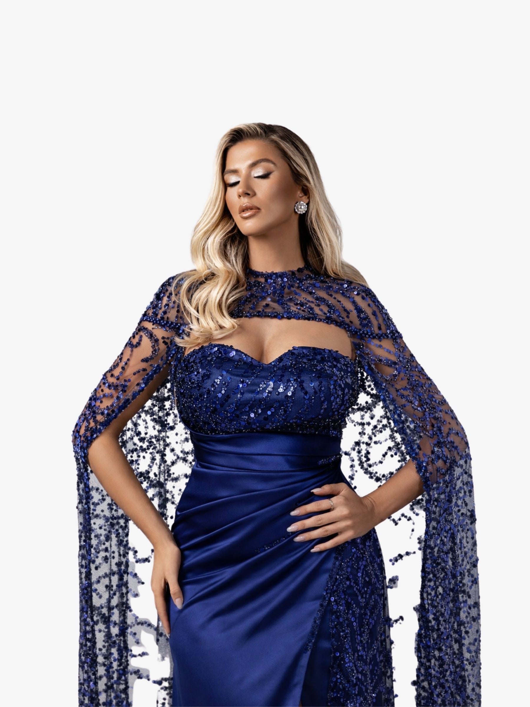 Rochie Lunga "Polina", Albastra