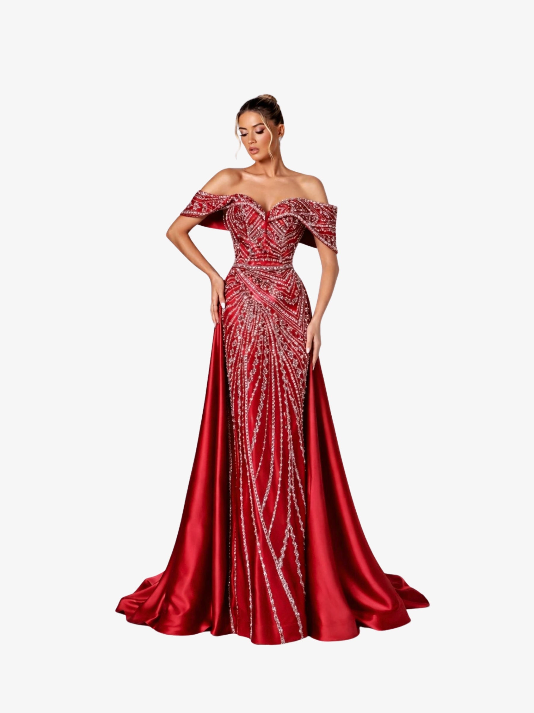 Rochie Lunga "Daiana" Regal, Rosu