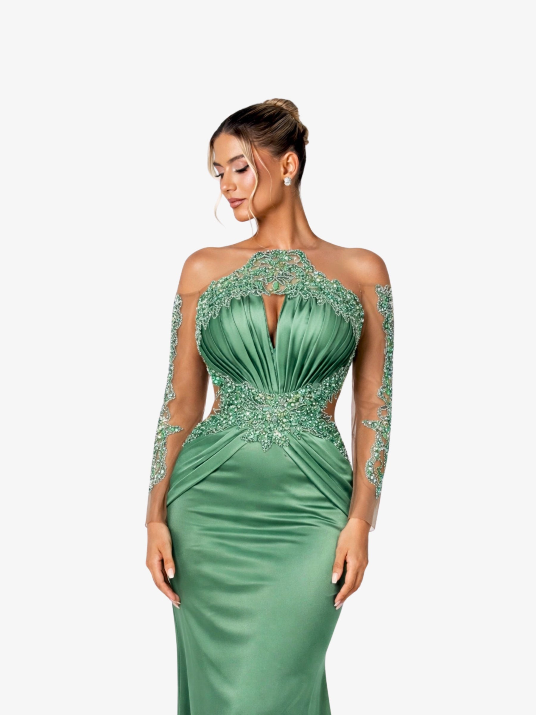 Rochie Lunga "Azira", Verde