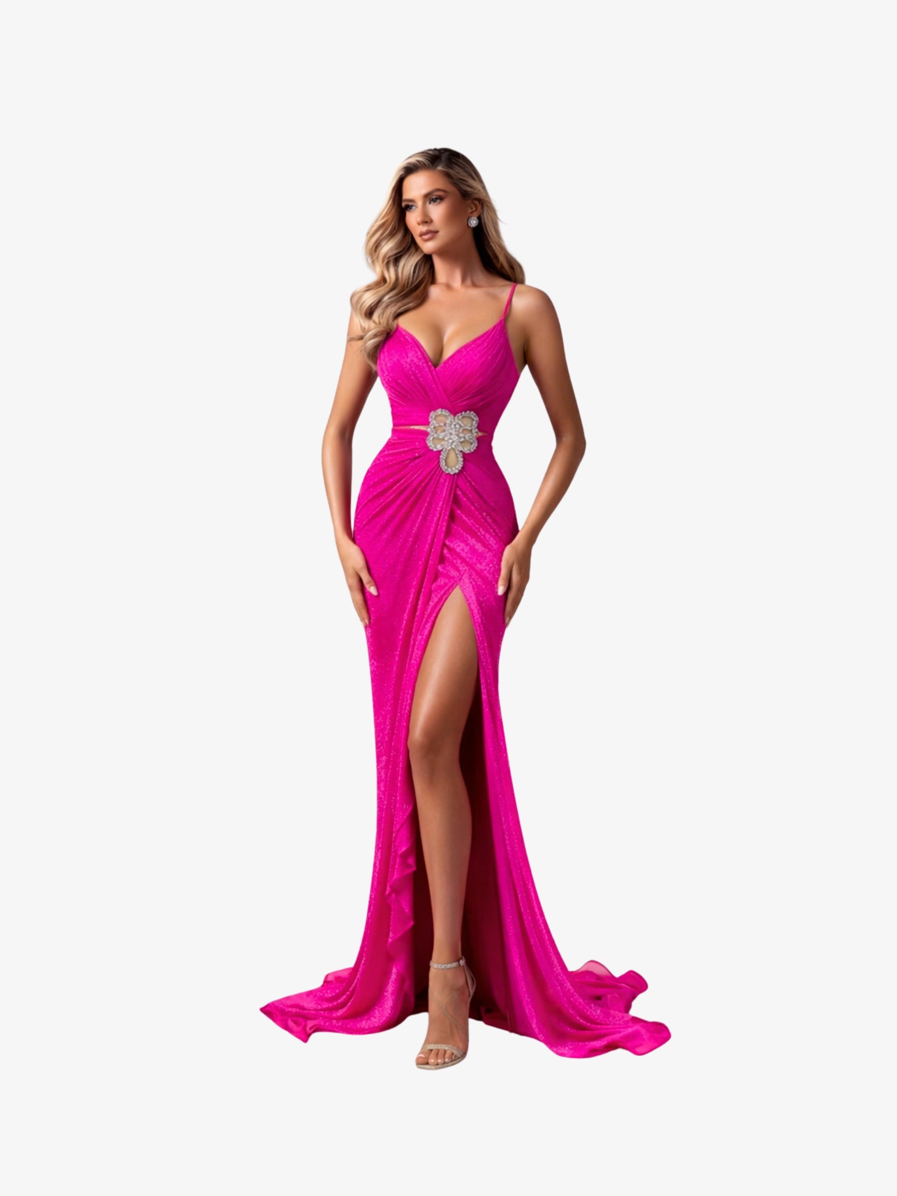 Rochie Lunga “Agrona”, Fucsia