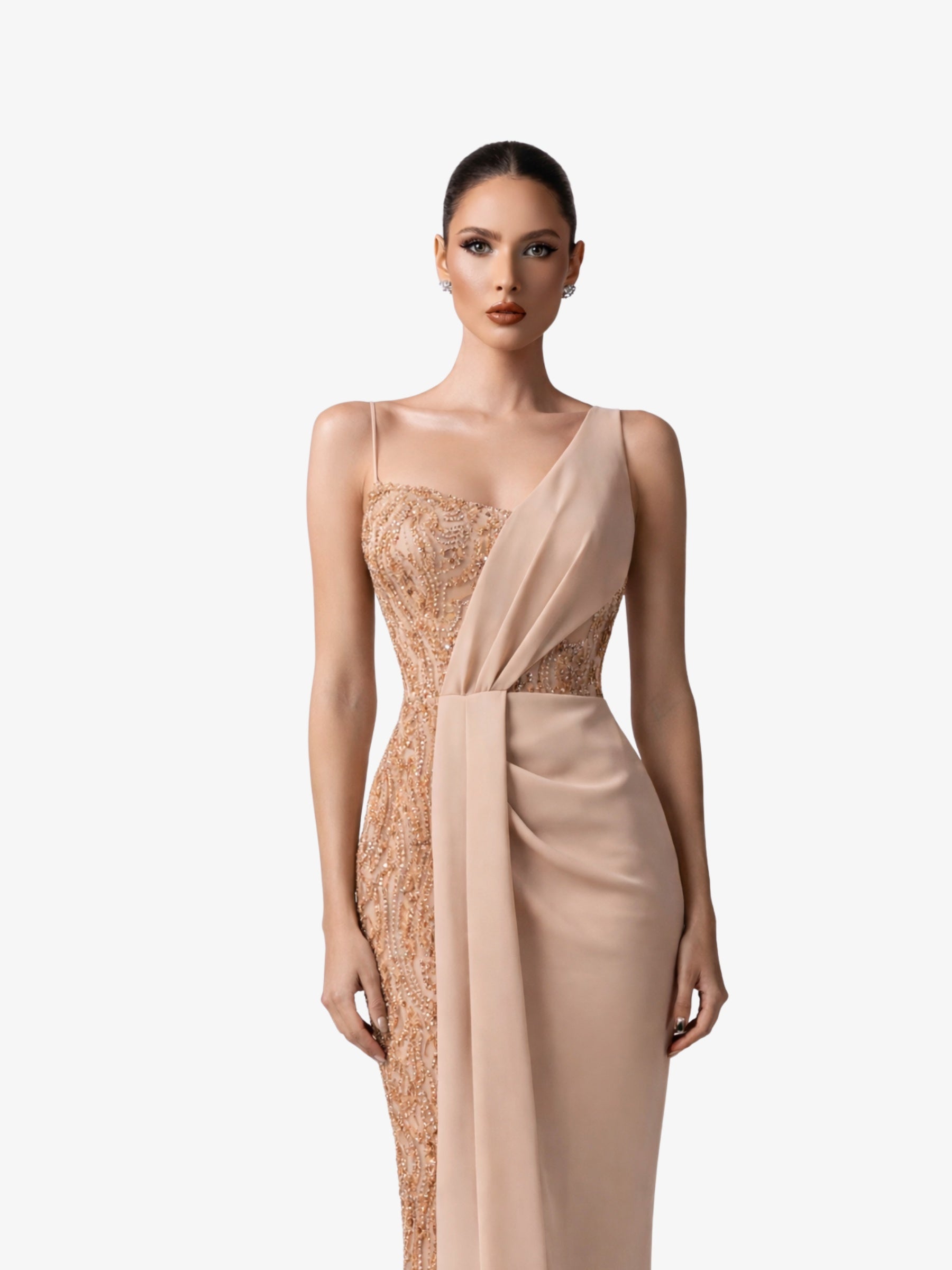 Rochie Lunga “Rowa”, Bej