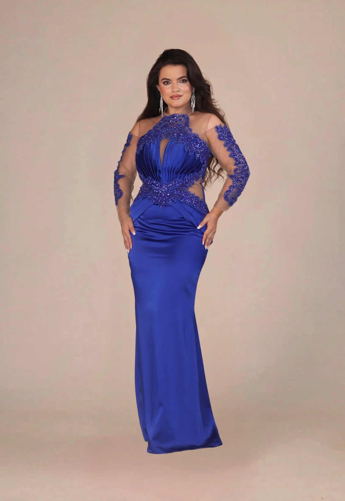 Rochie Lunga "Azira", Albastra - (Video)