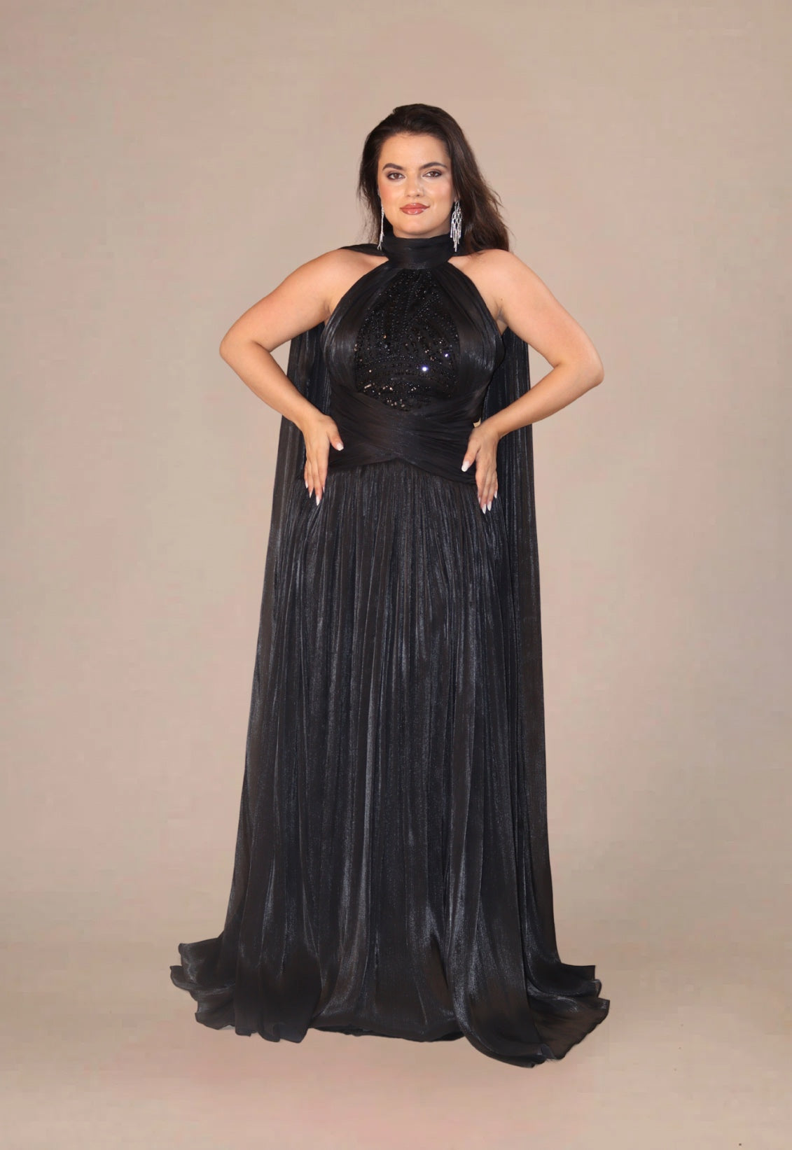 Rochie Lunga “Agatha”, Negru