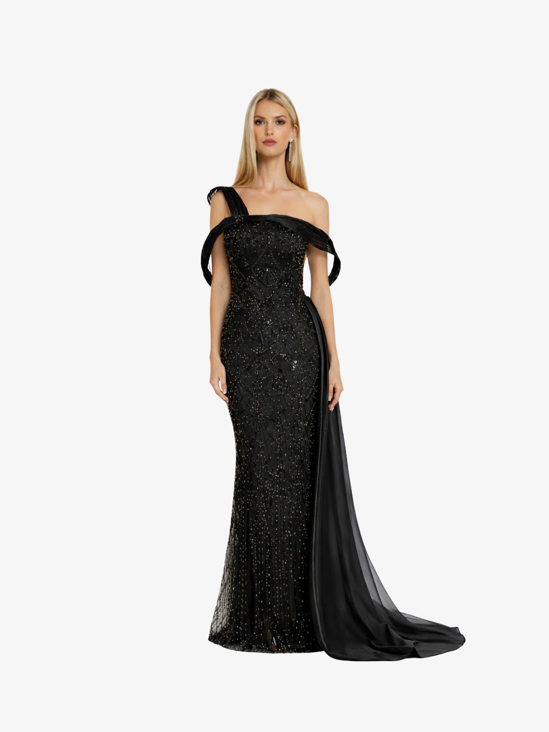 Rochie Lunga "Leyla Royale", Negru