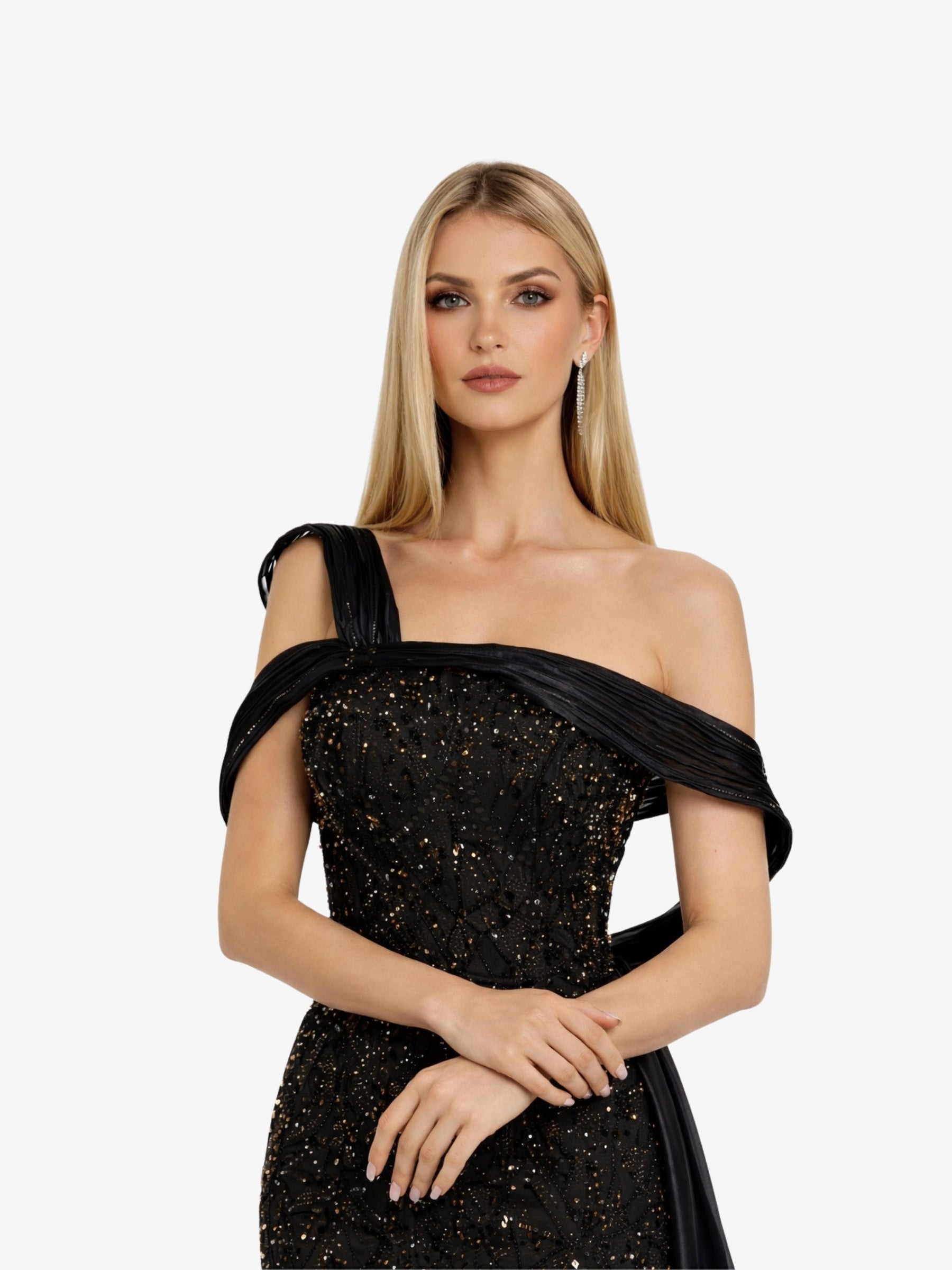 Rochie Lunga "Leyla Royale", Negru