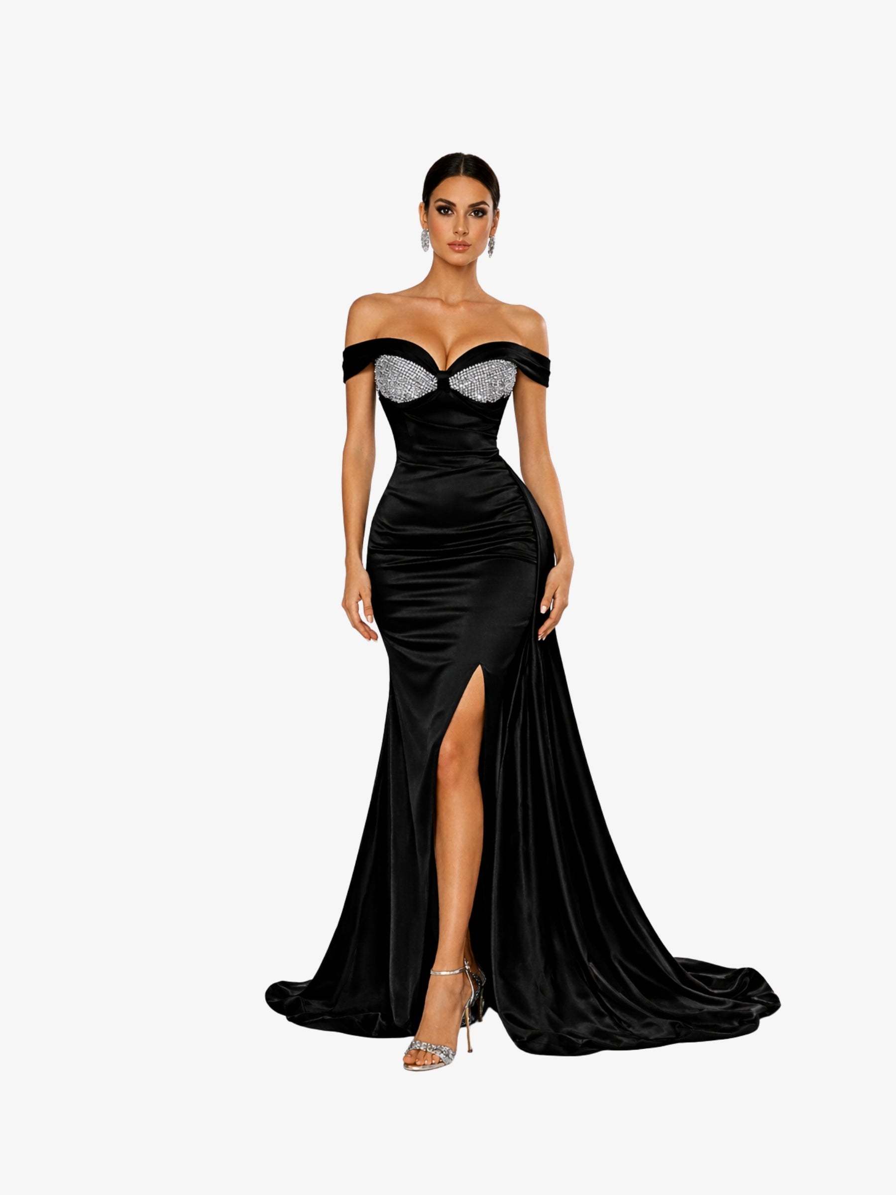 Rochie Lunga “Onyela”, Negru