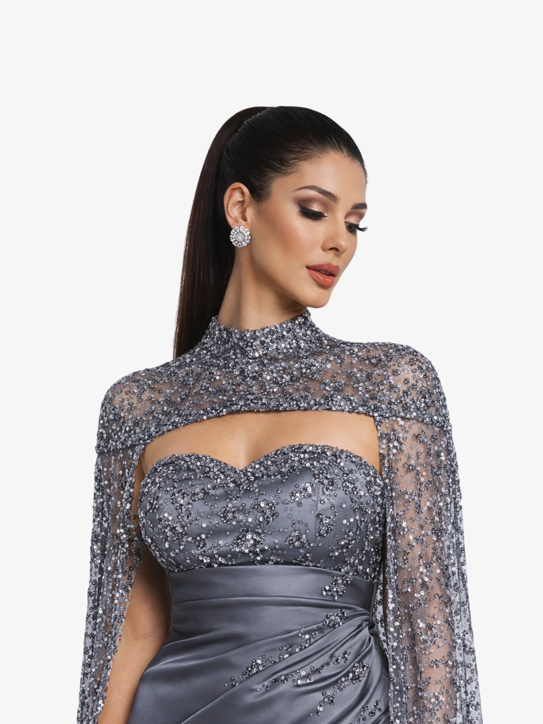 Rochie Lunga “Polina”, Gri