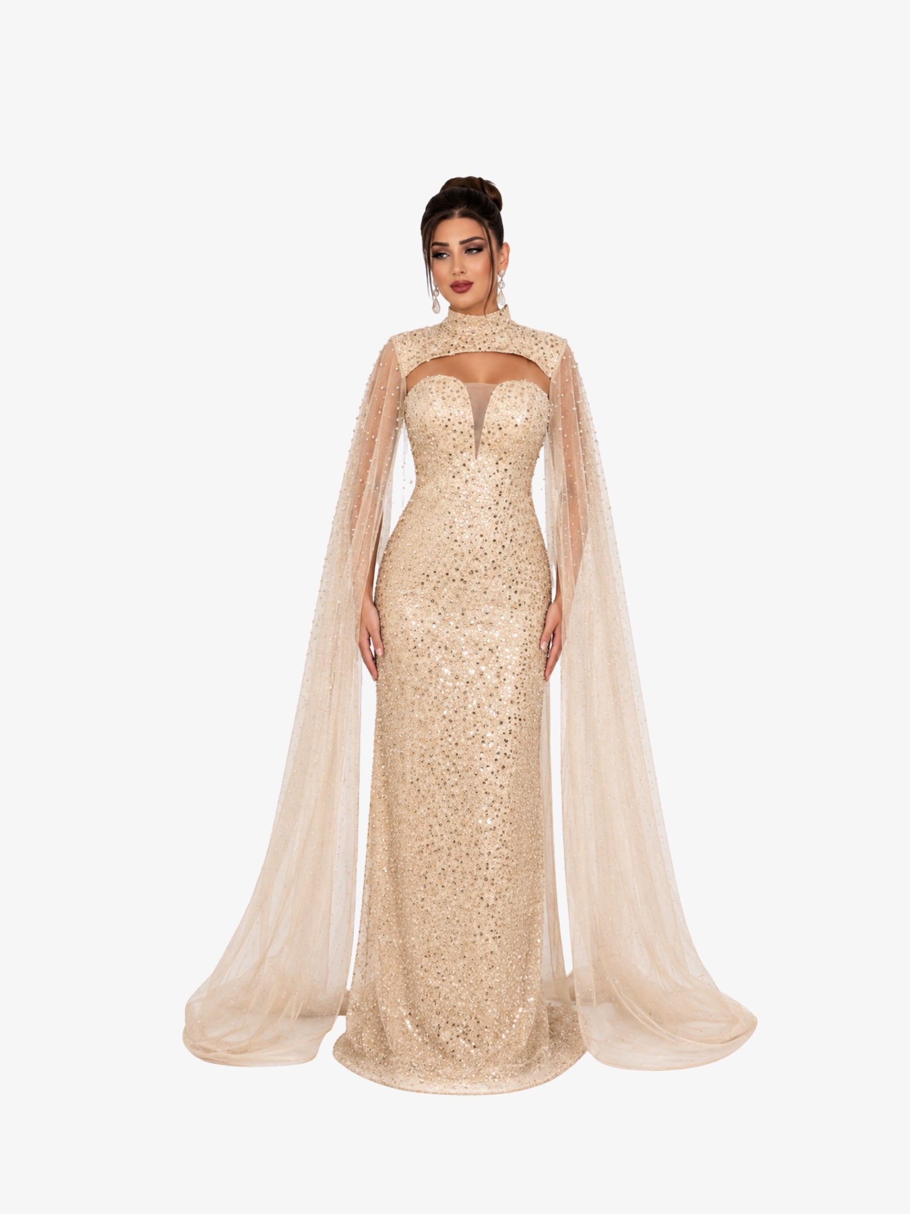 Rochie Lunga “Altesa”, Bej
