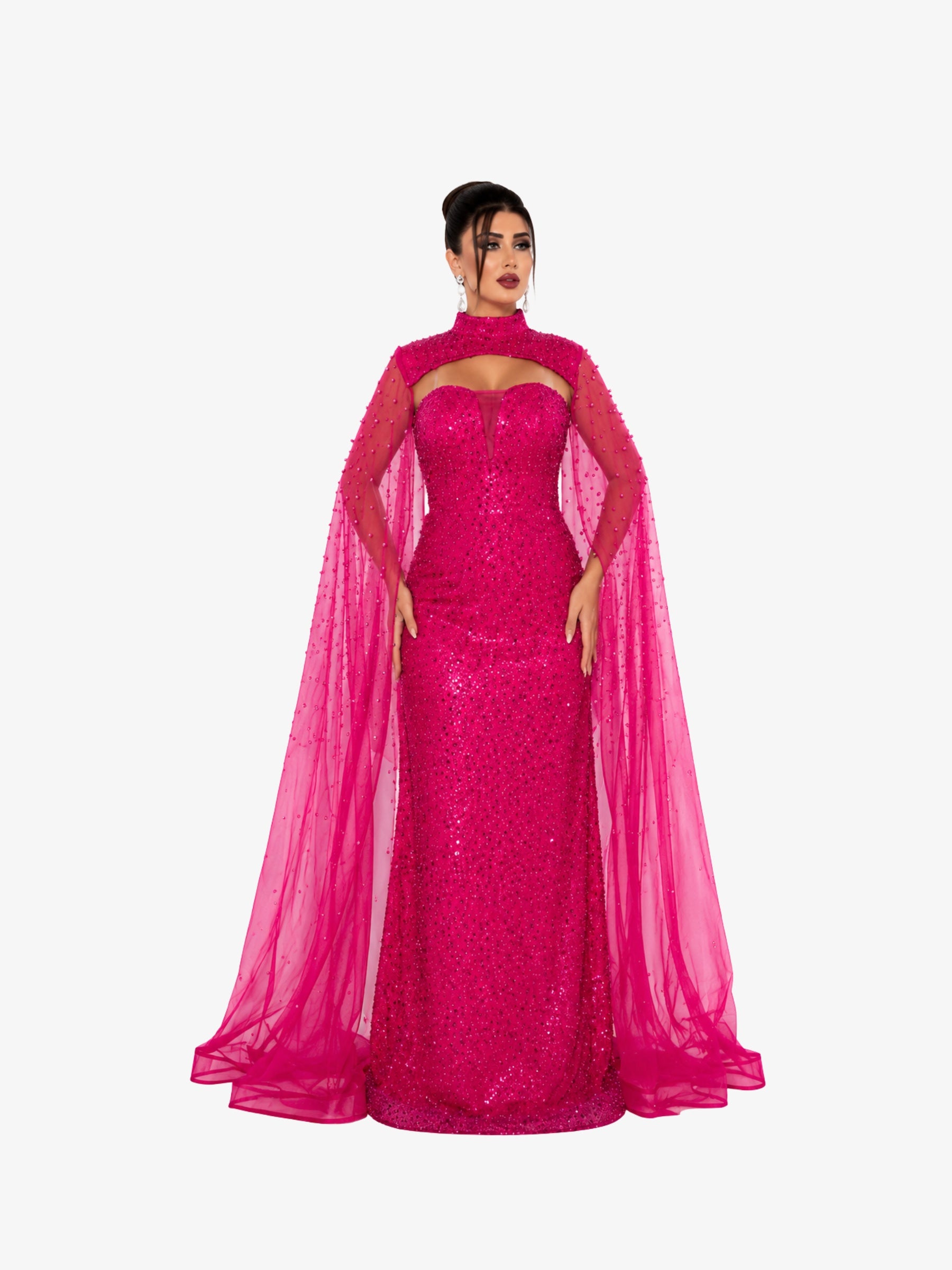 Rochie Lunga “Altesa”, Fuchsia