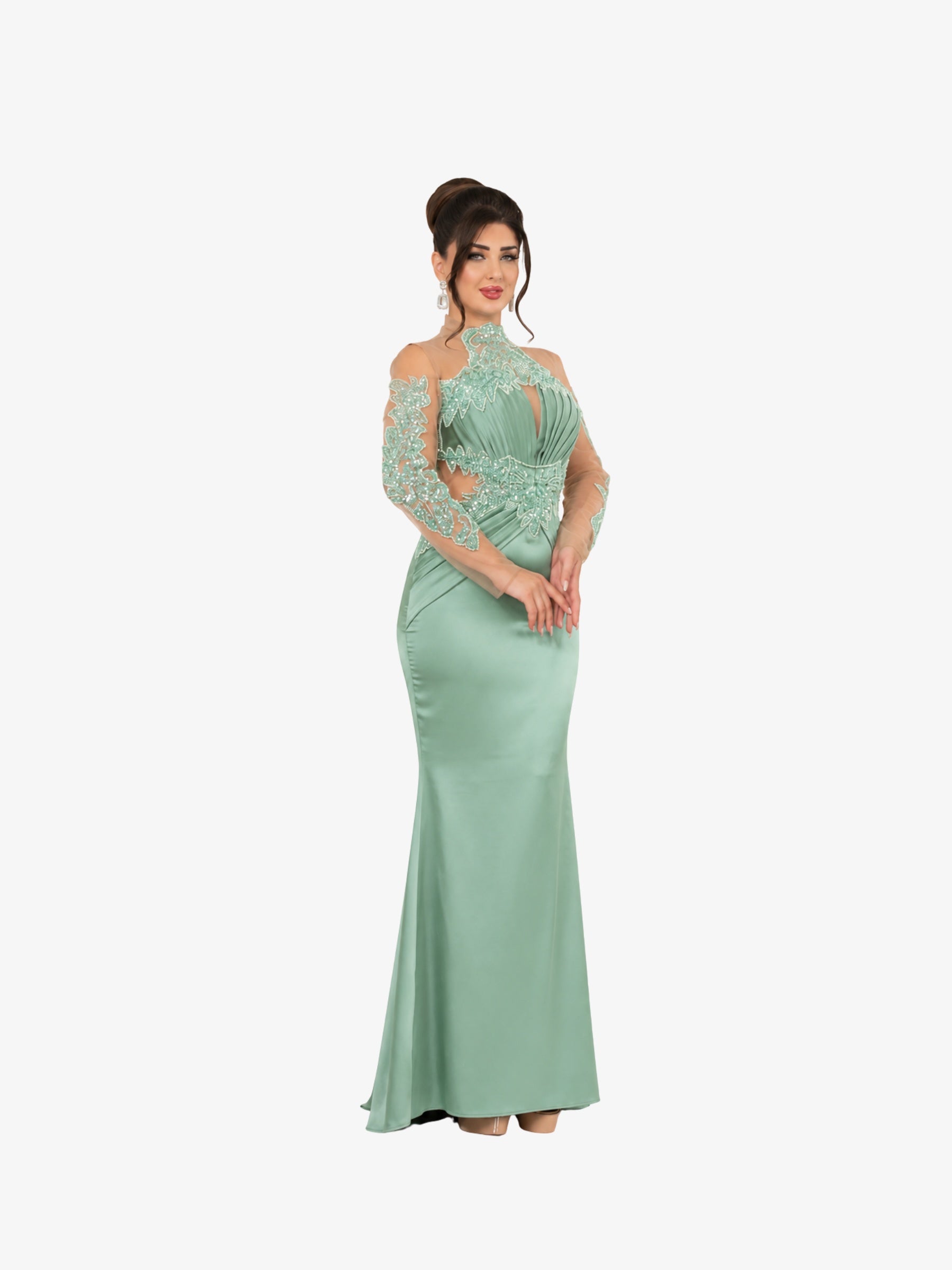 Rochie Lunga "Azira", Verde