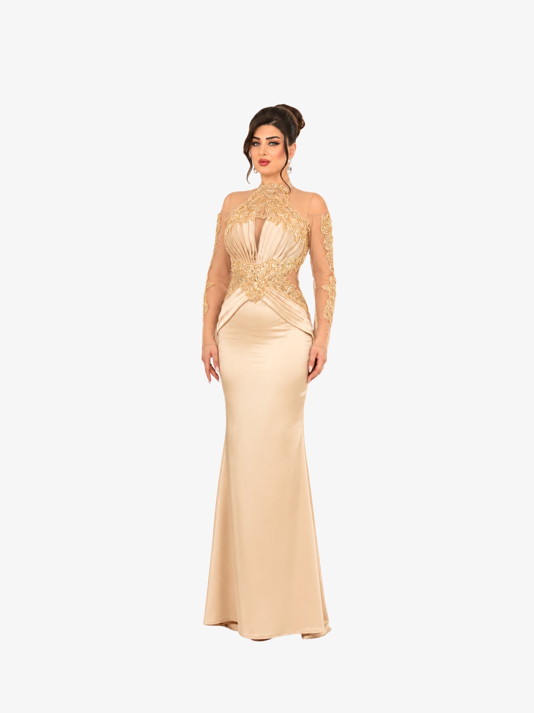 Rochie Lunga "Azira", Aurie