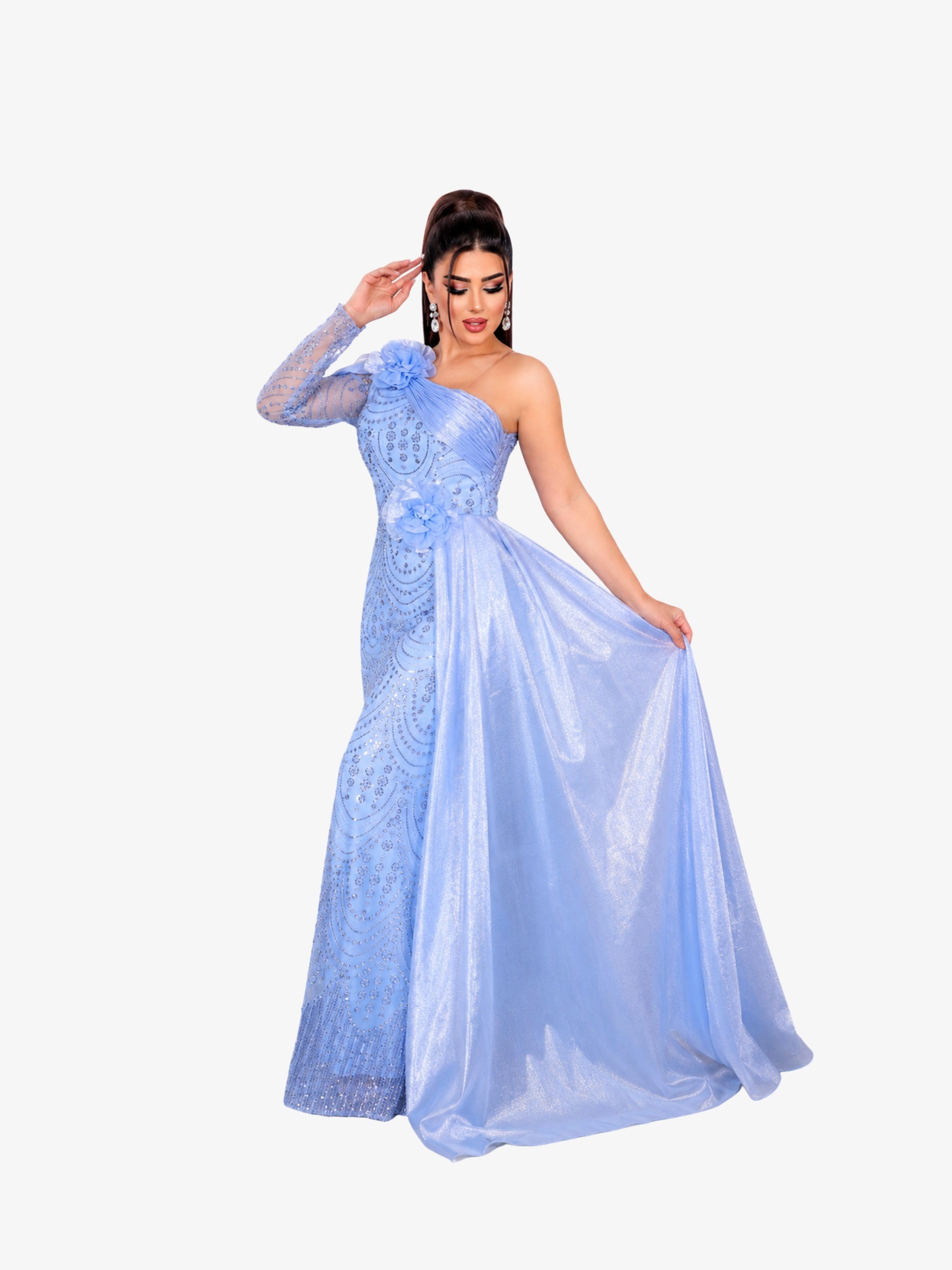 Rochie Lunga "Anastasia", Albastra