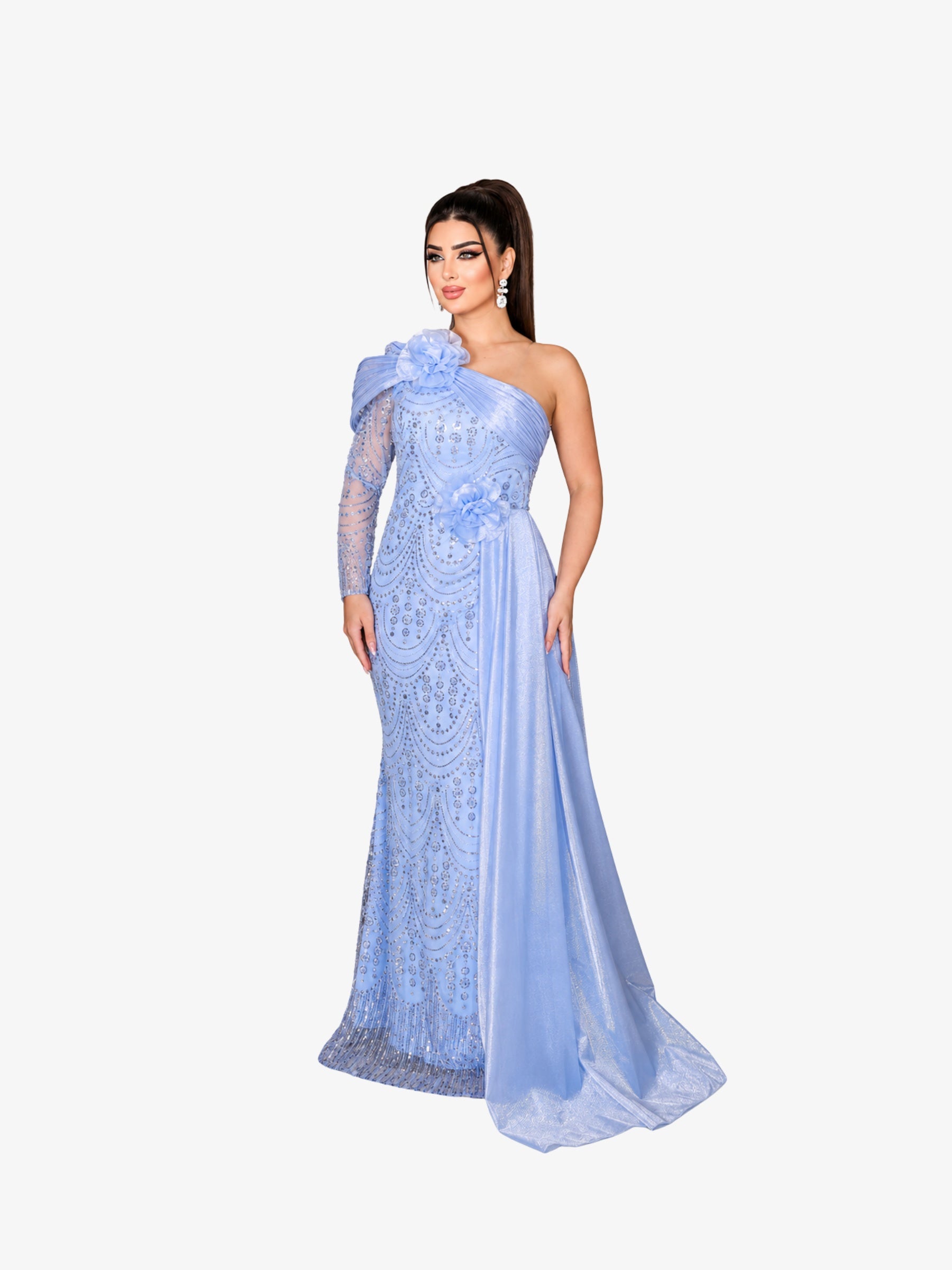 Rochie Lunga "Anastasia", Albastra
