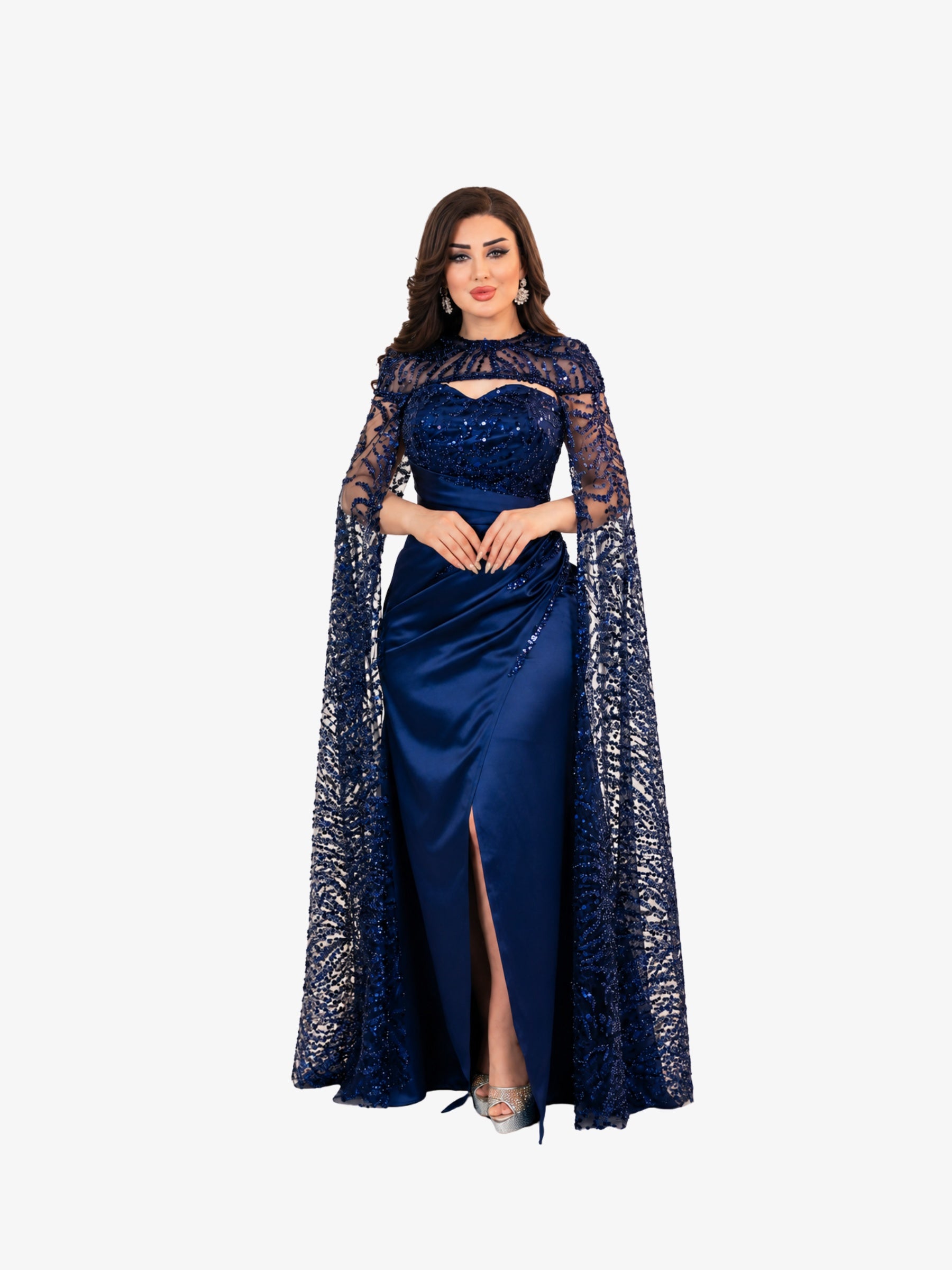 Rochie Lunga "Polina", Albastra