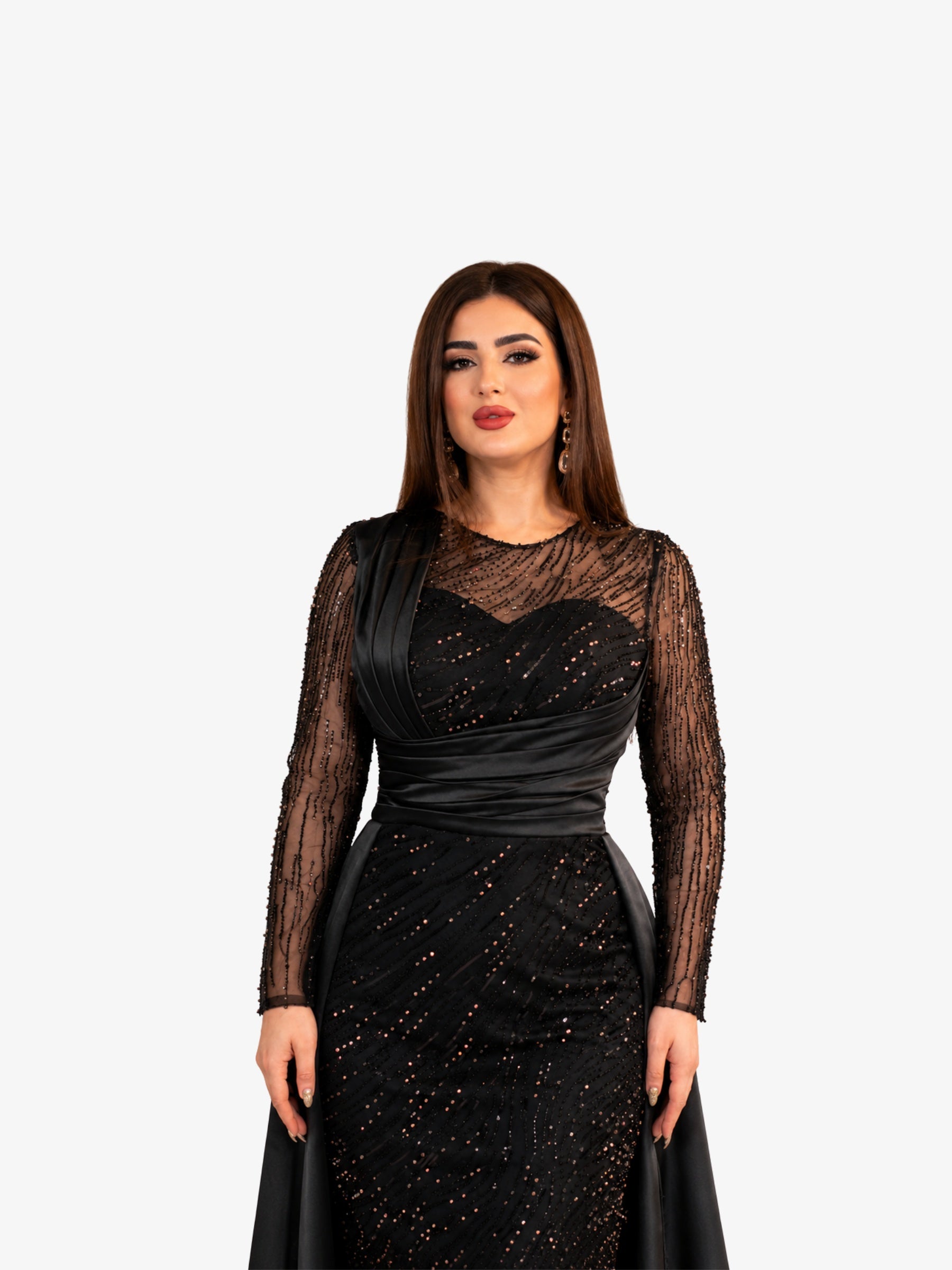 Rochie cu Trena "Enchanta", Neagra