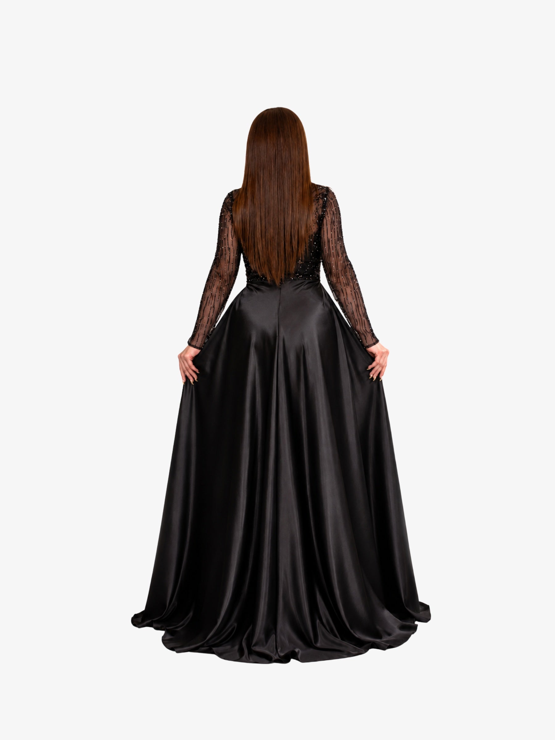 Rochie cu Trena "Enchanta", Neagra