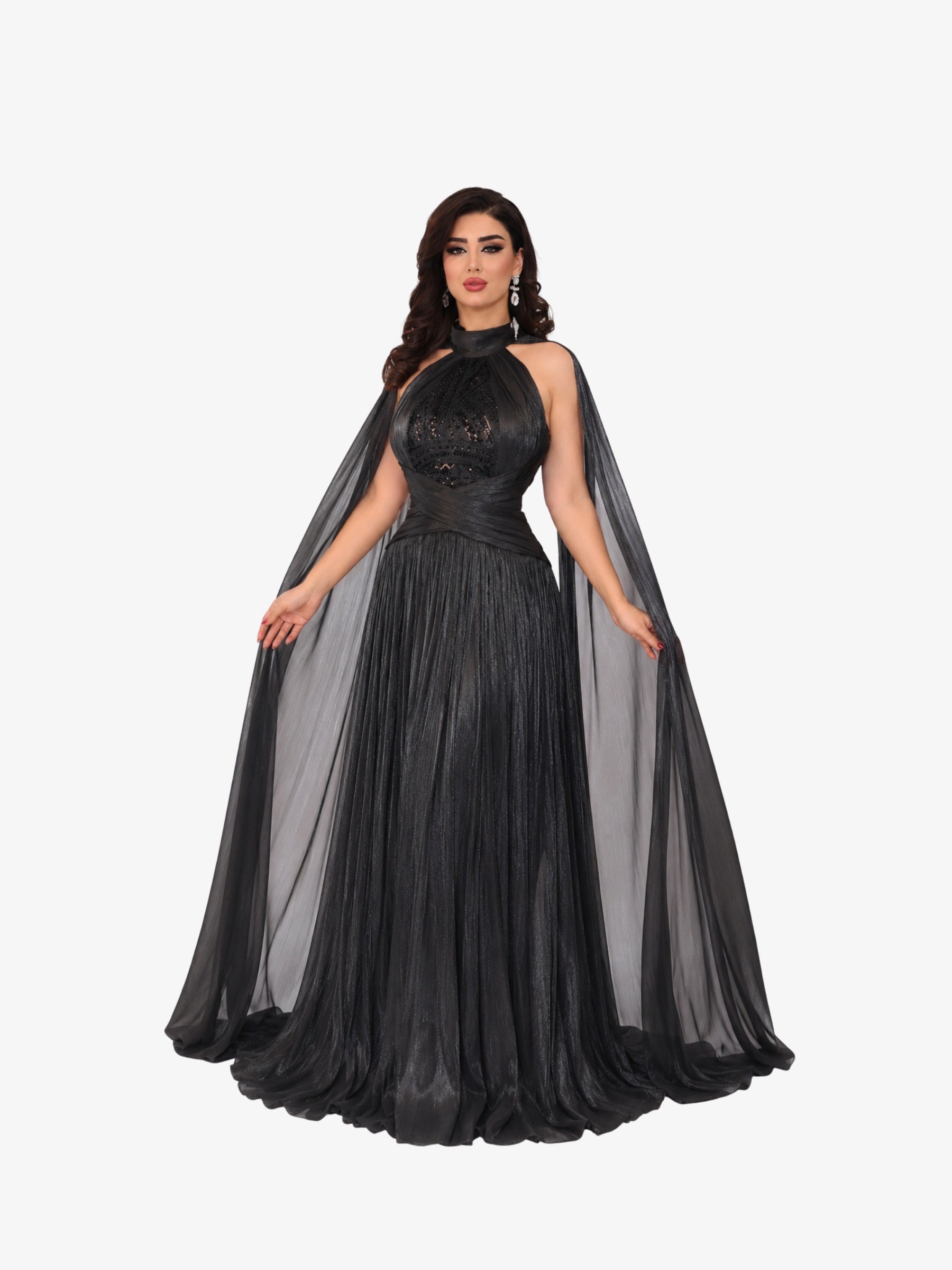 Rochie Lunga “Agatha”, Negru