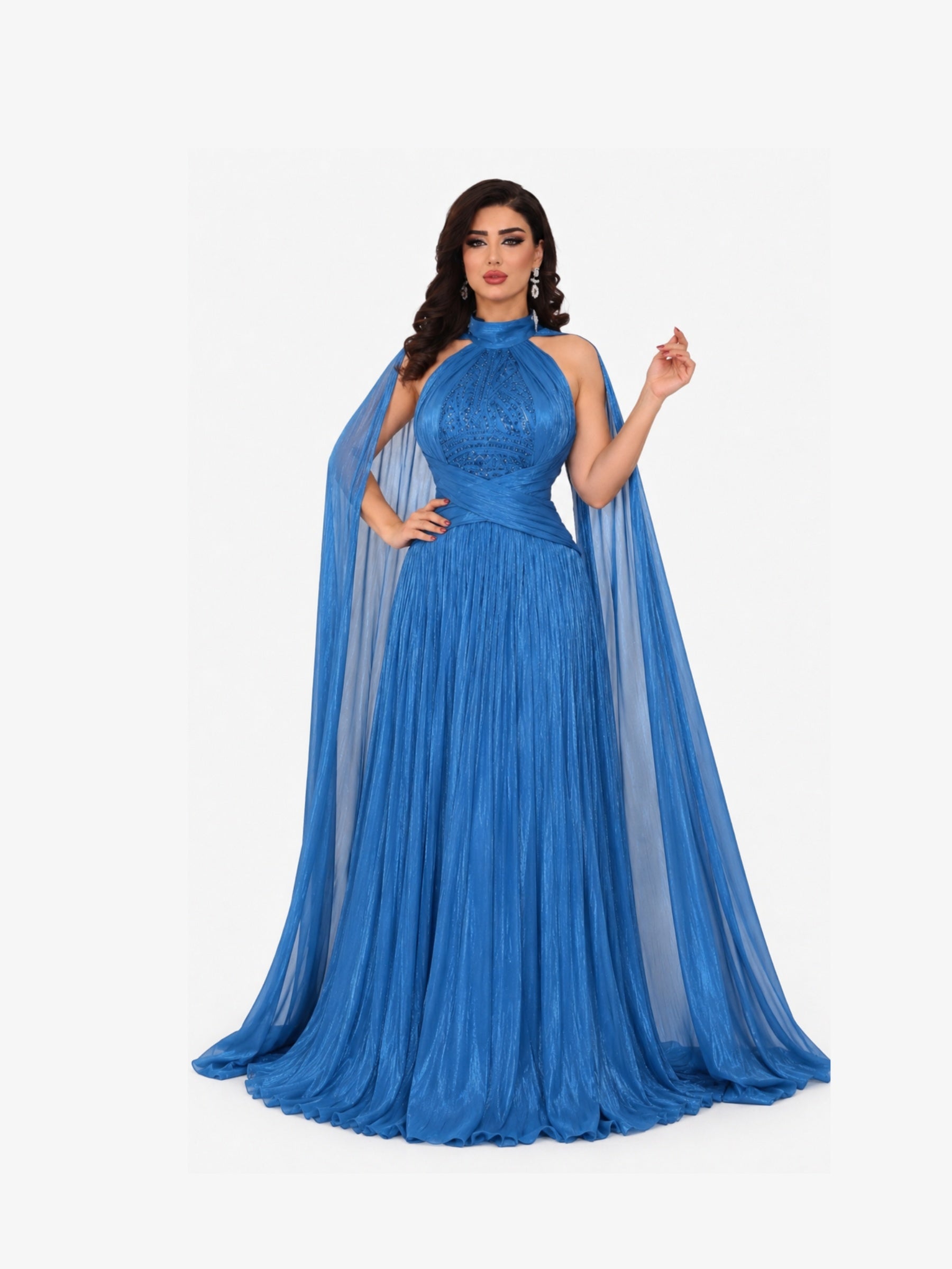 Rochie Lunga “Agatha”, Albastru