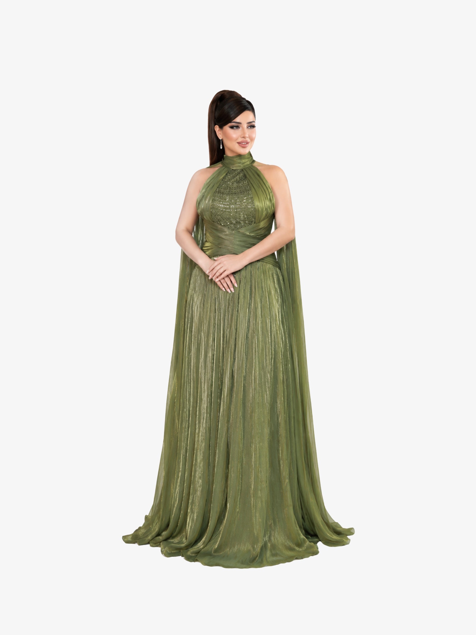 Rochie Lunga “Agatha”, Verde